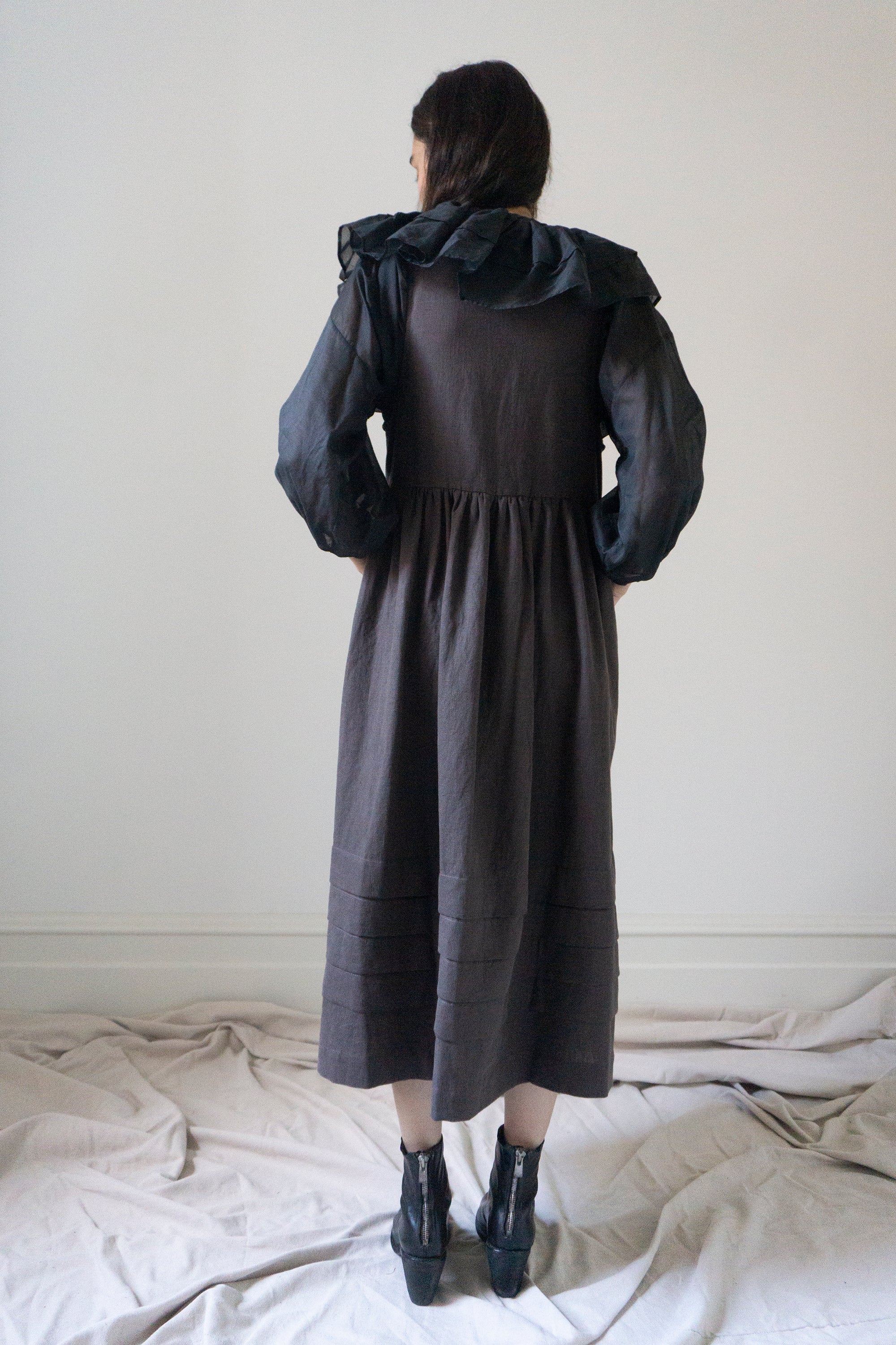 Robe en lin Juliet - Marron