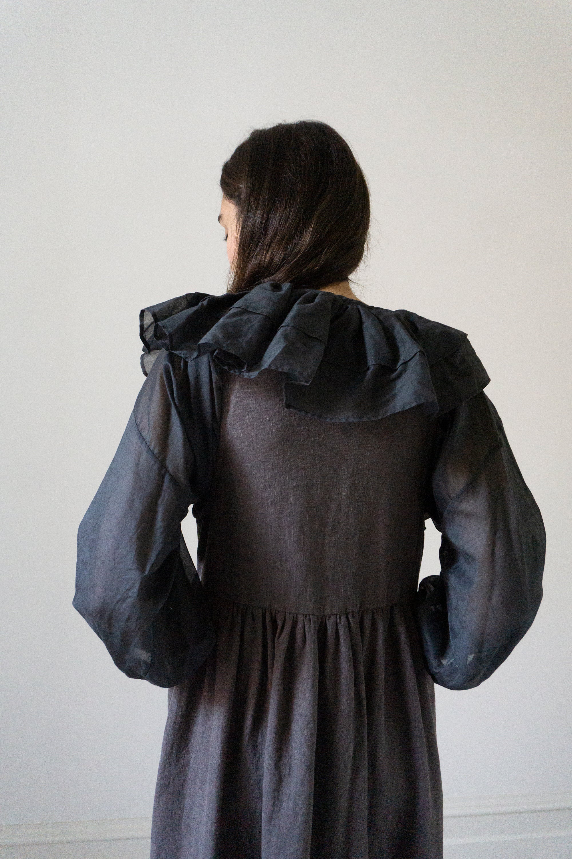 Robe en lin Juliet - Marron