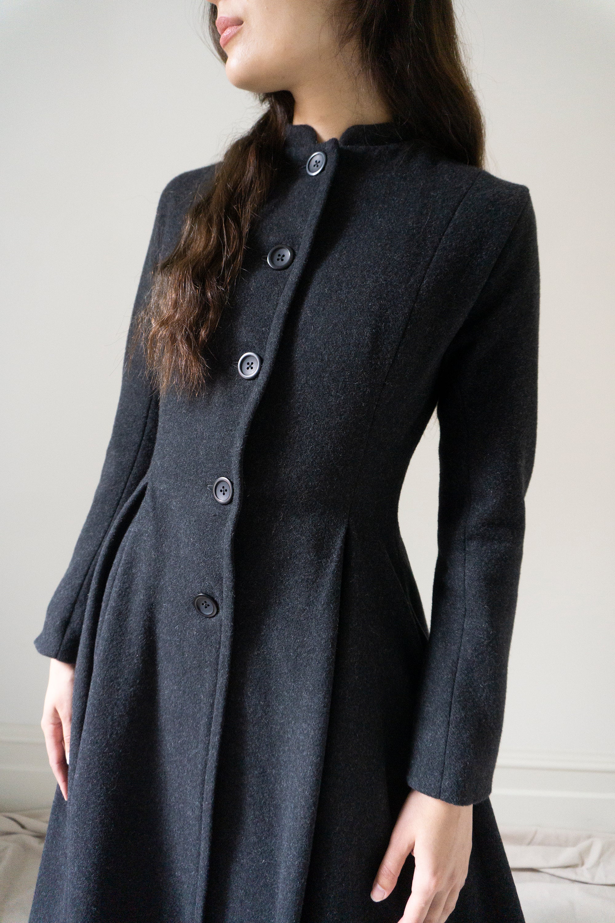Manteau en laine Linnea - Graphite
