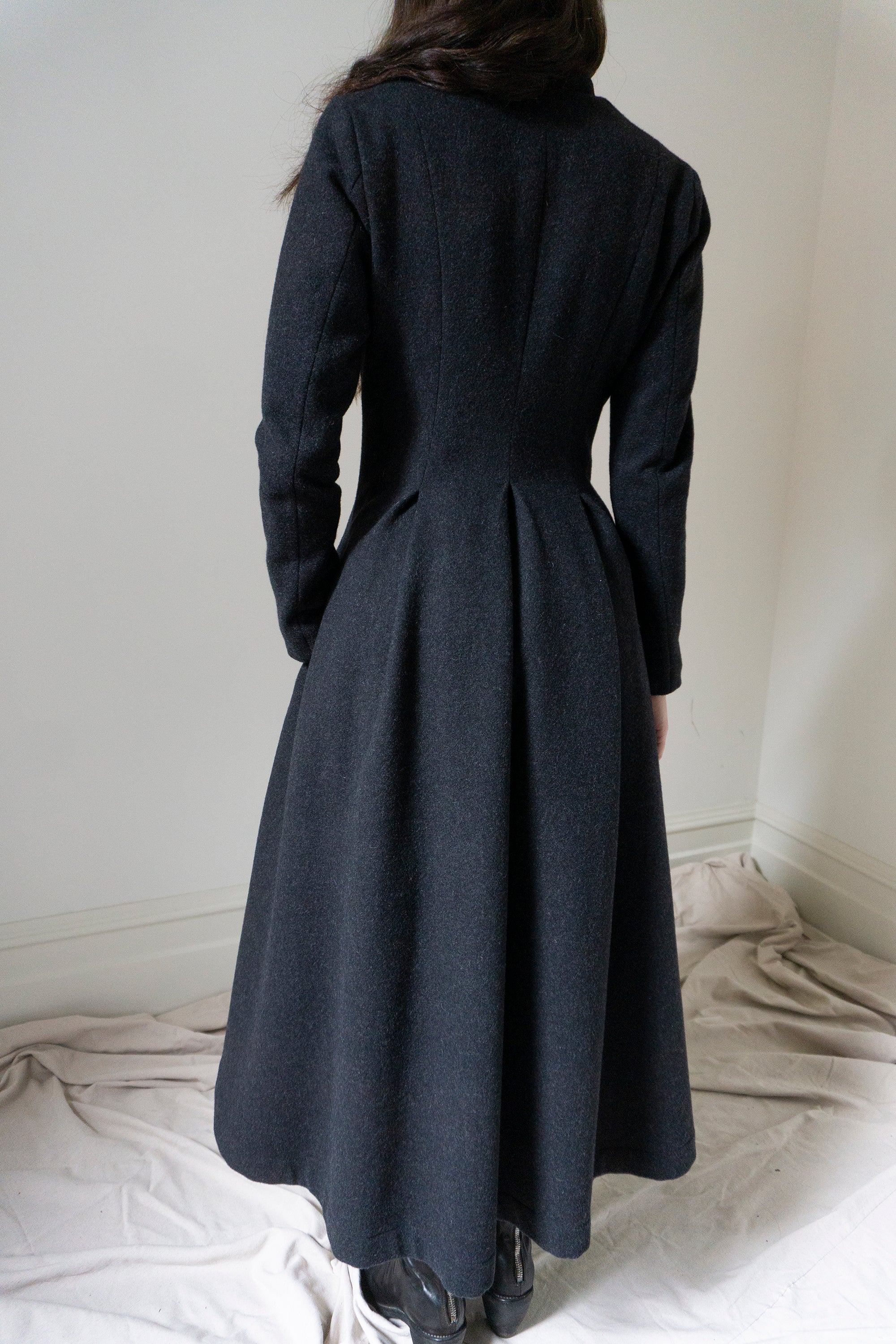 Manteau en laine Linnea - Graphite
