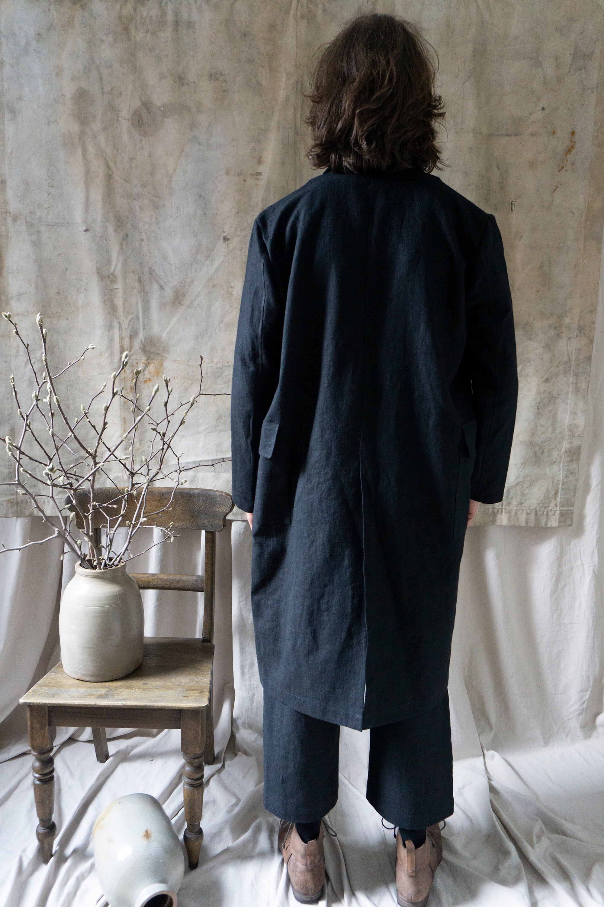 Mallarmé Linen Jacket - Black