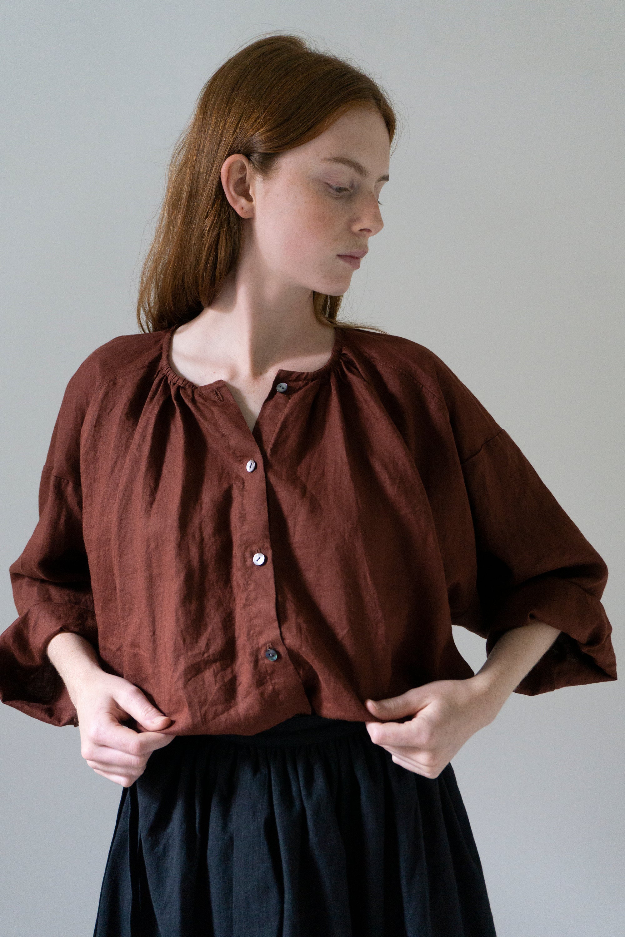 Chemise en lin sycomore - Grenade