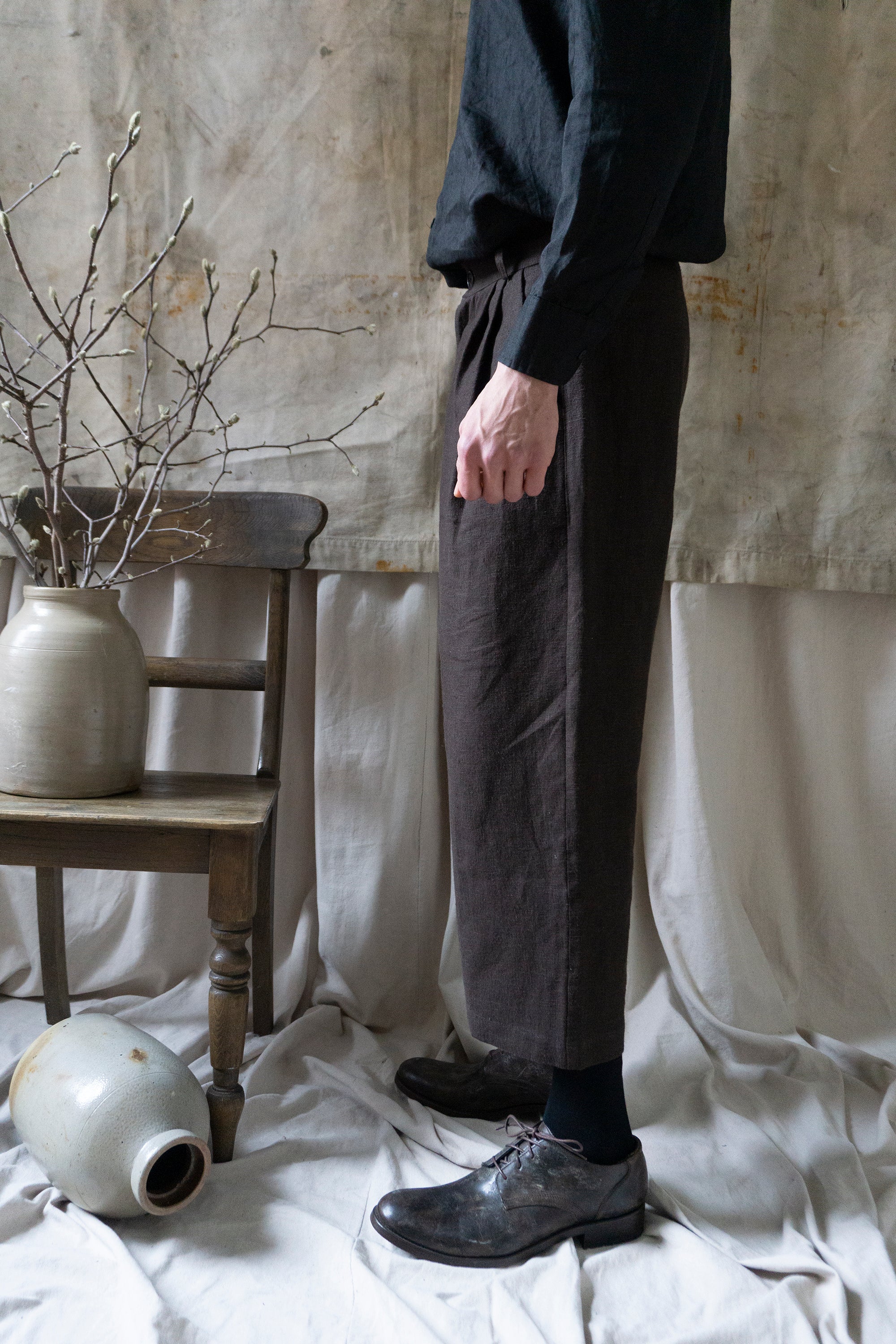 Rimbaud Linen Trousers - Brown