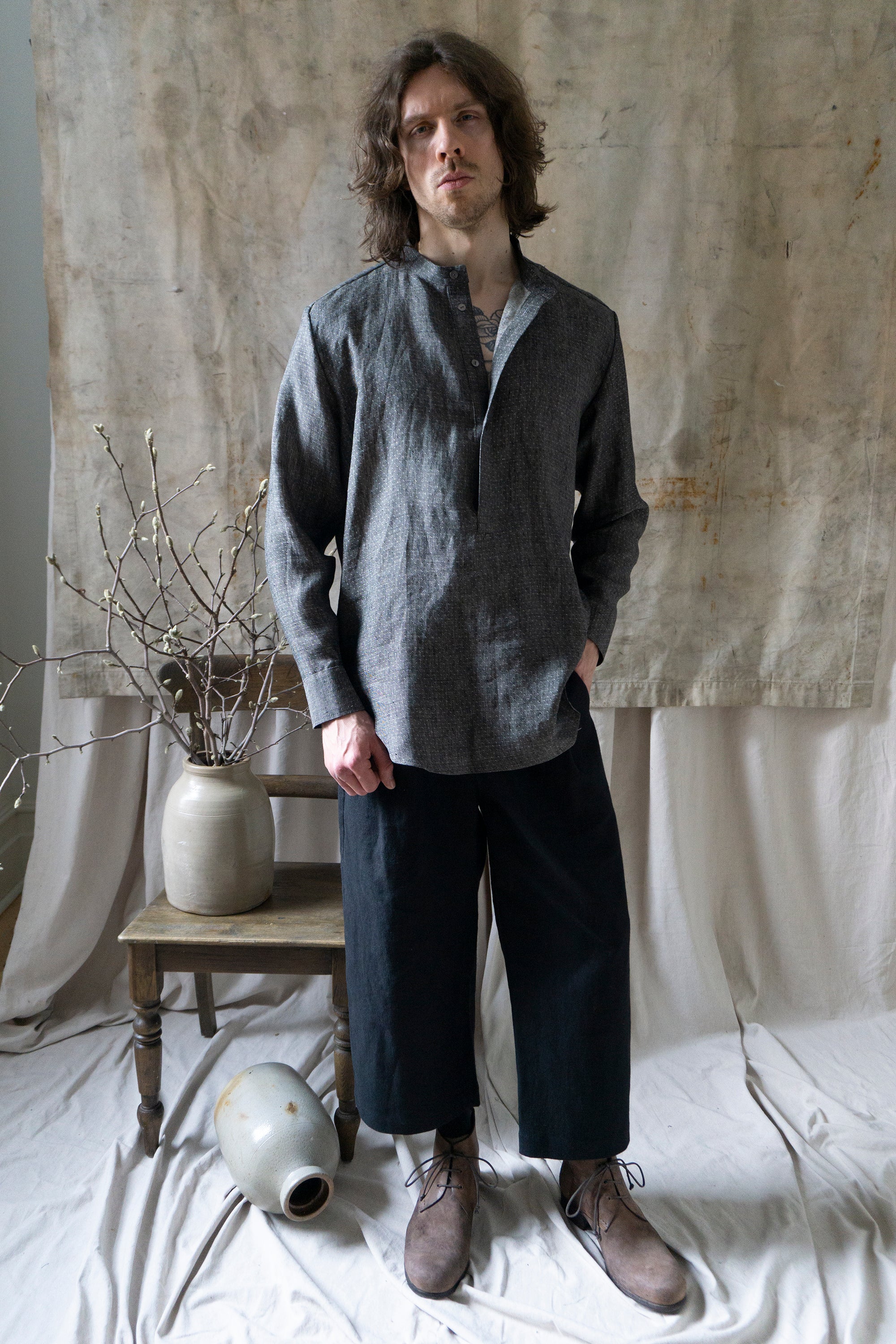 Verlaine Shirt - Yarn dyed Linen