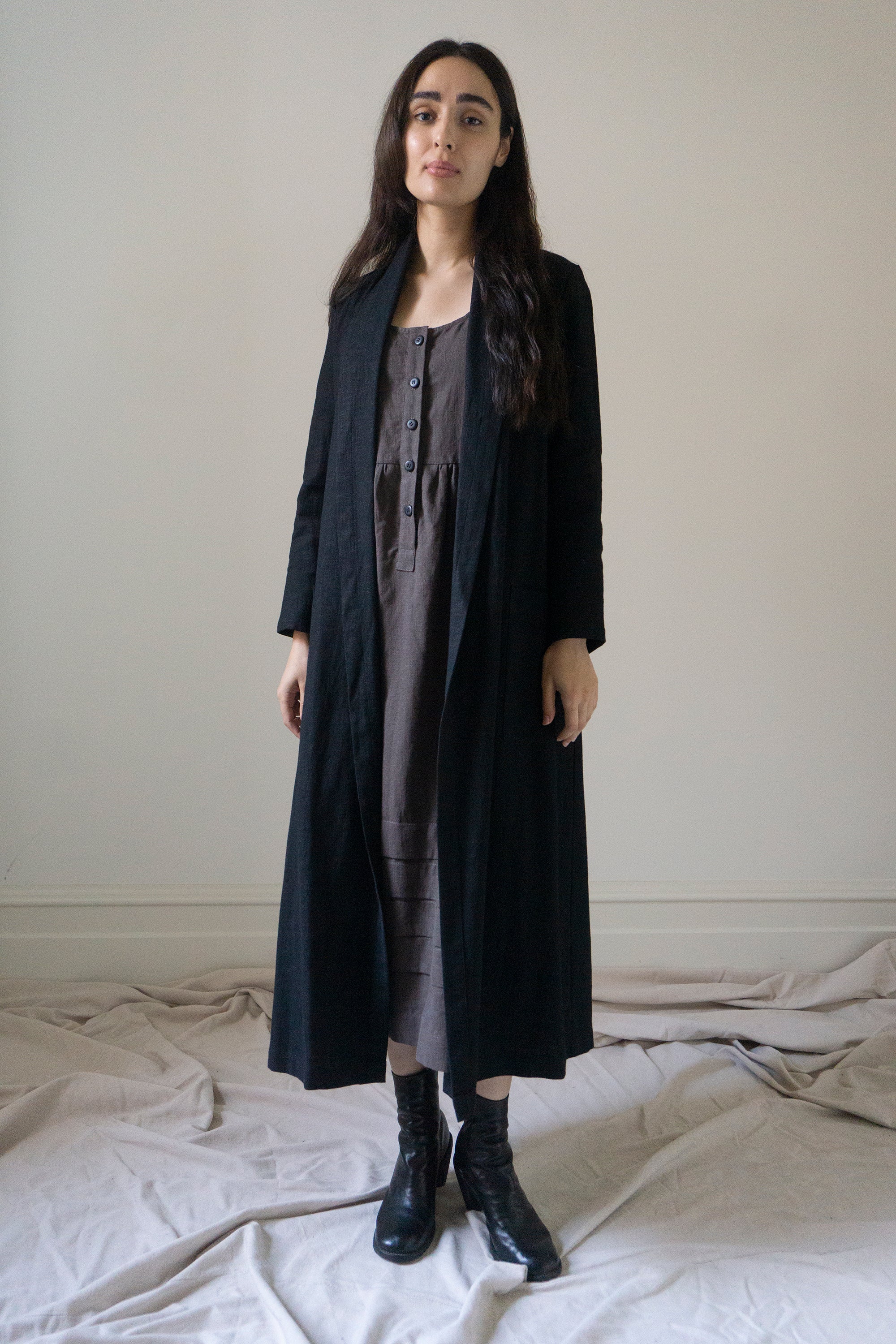 Wren Linen Jacket - Black