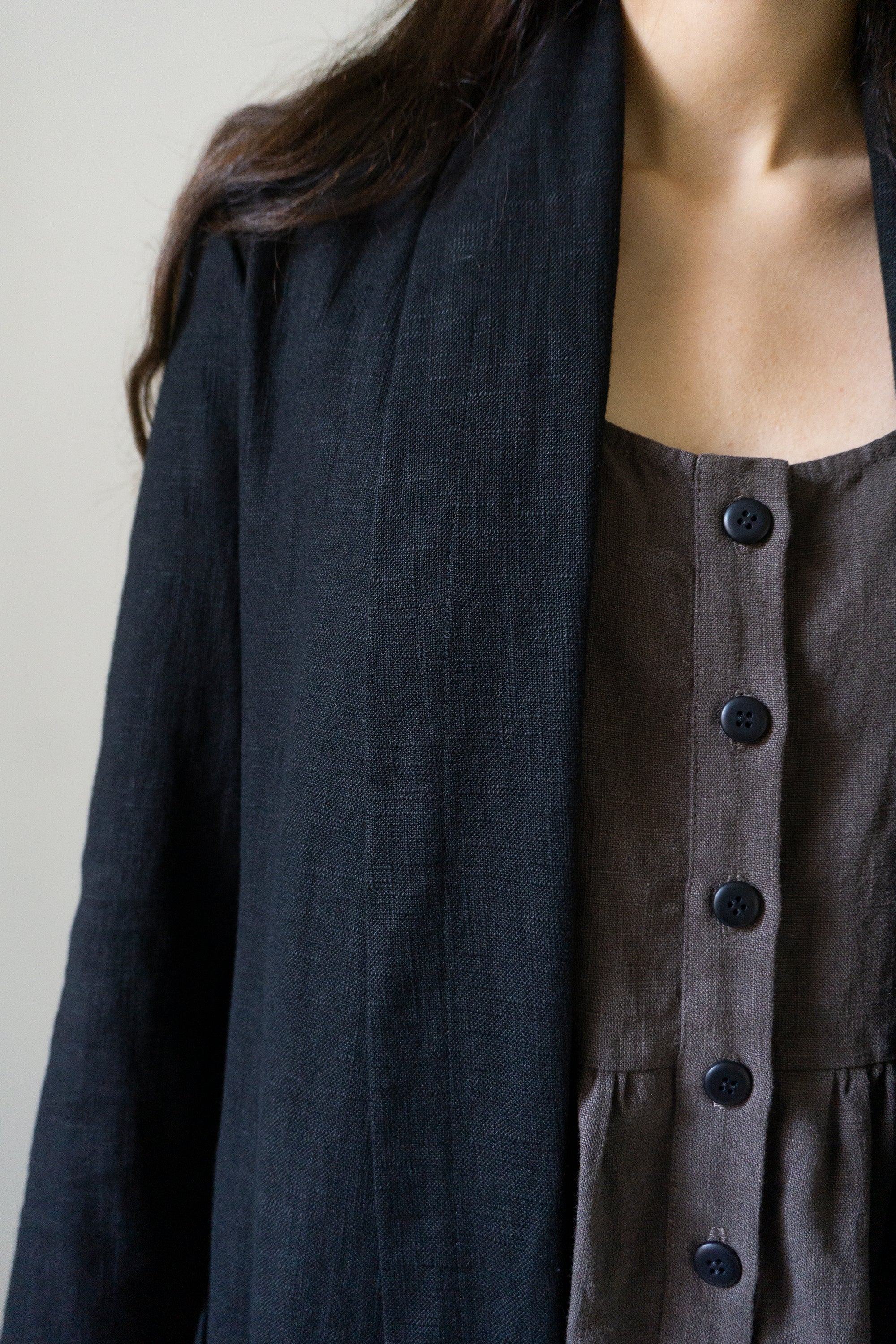 Wren Linen Jacket - Black