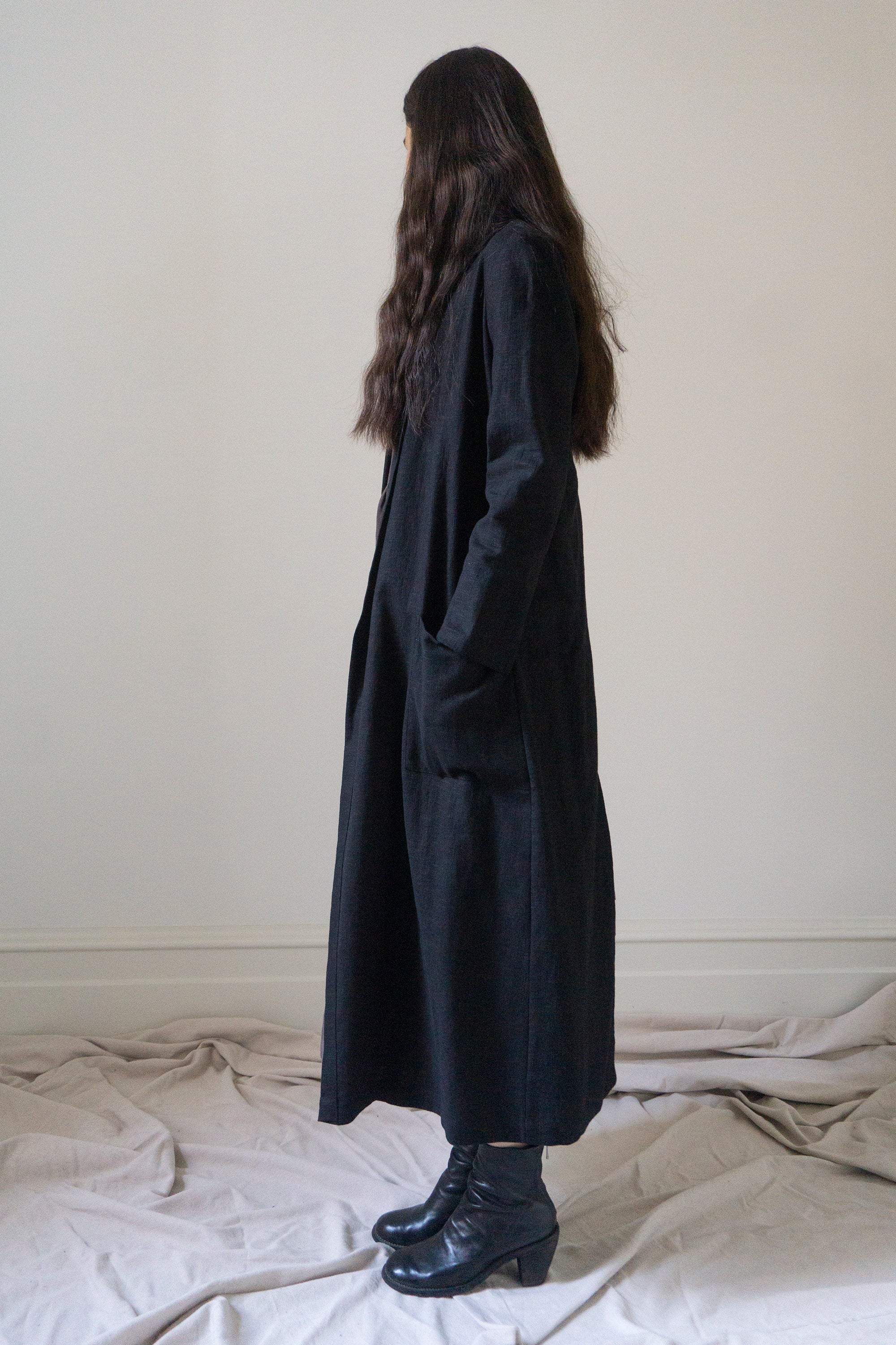 Wren Linen Jacket - Black
