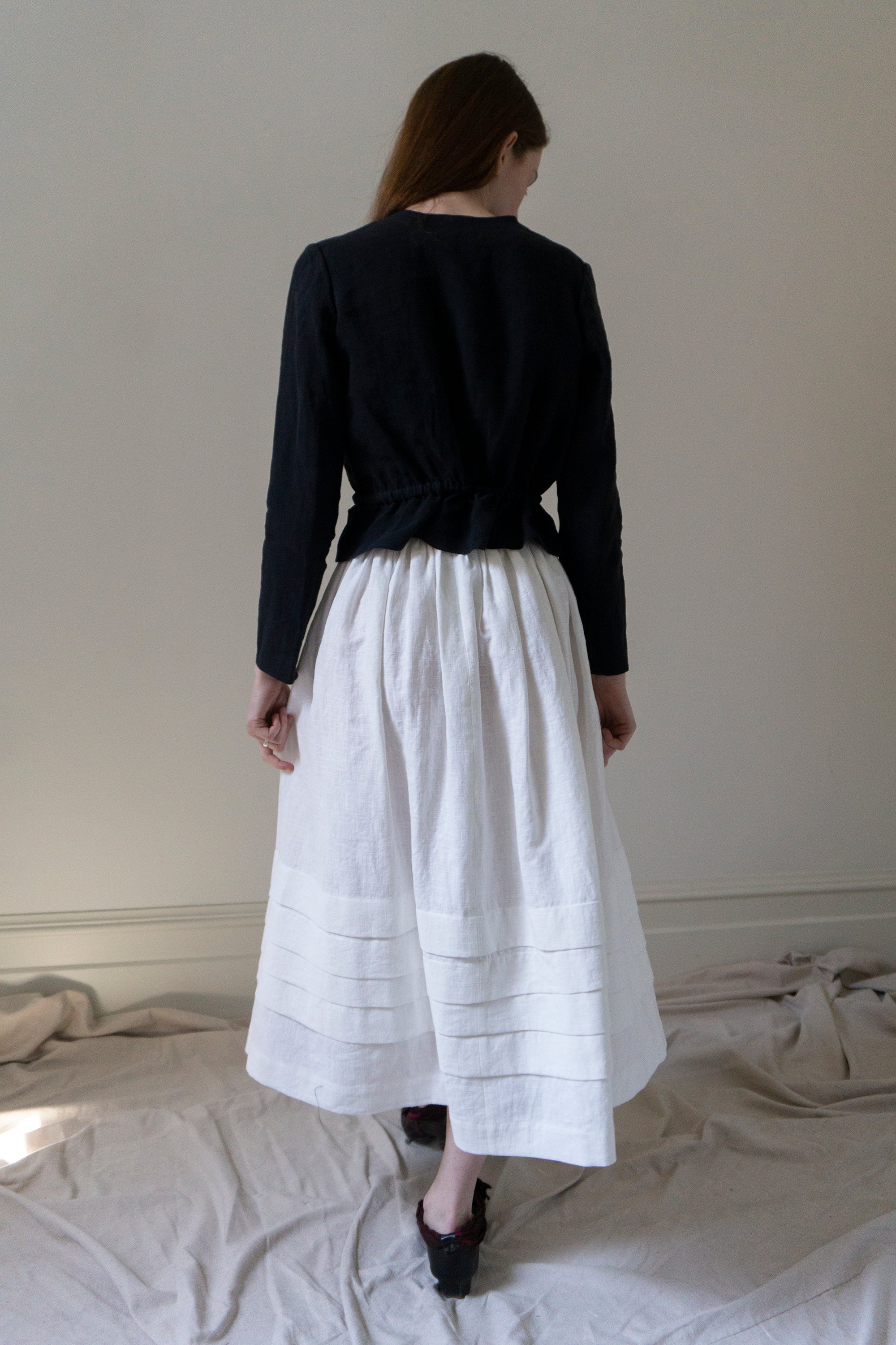 Inez Blouse - Black Linen