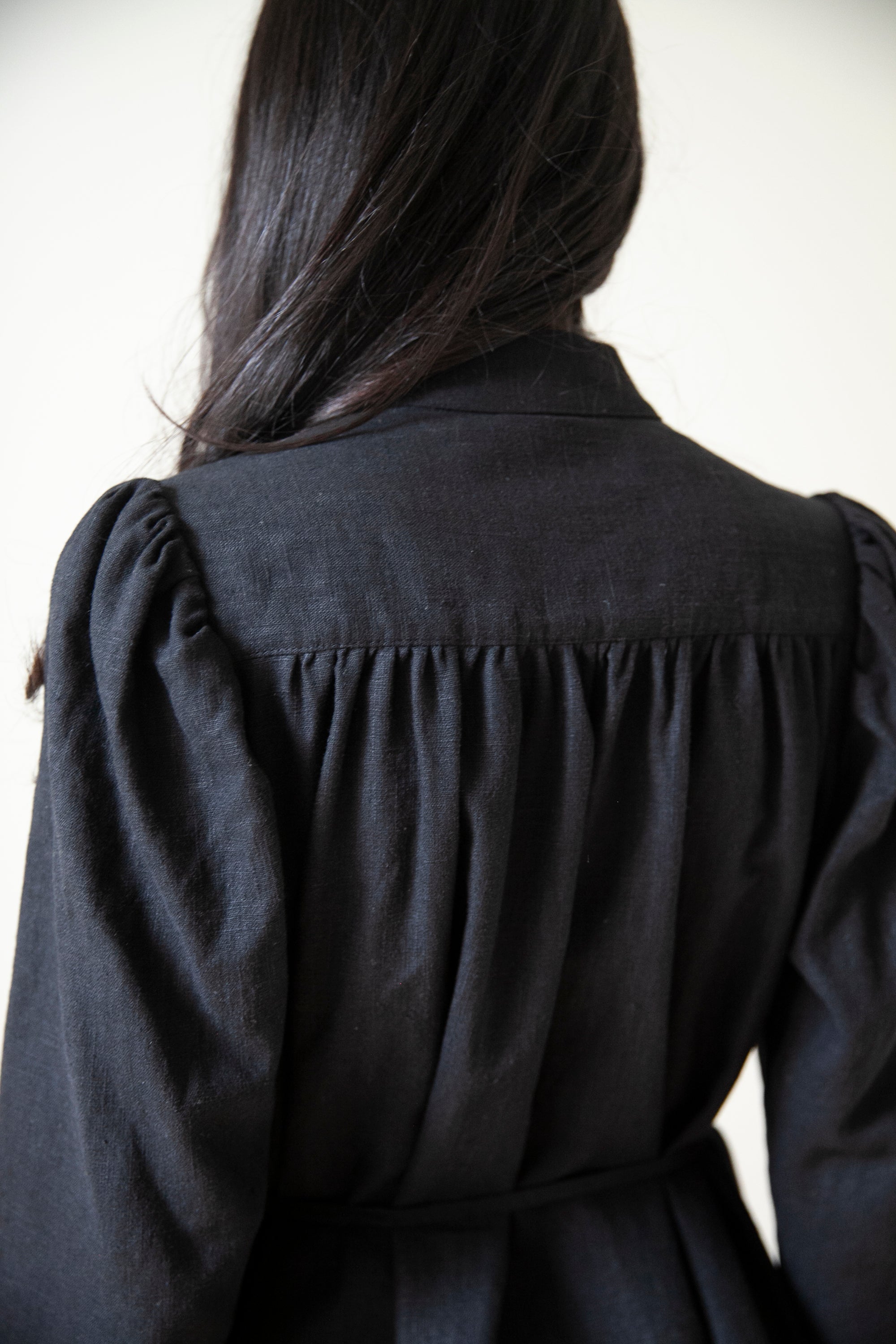 Rowan Linen Dress - Black