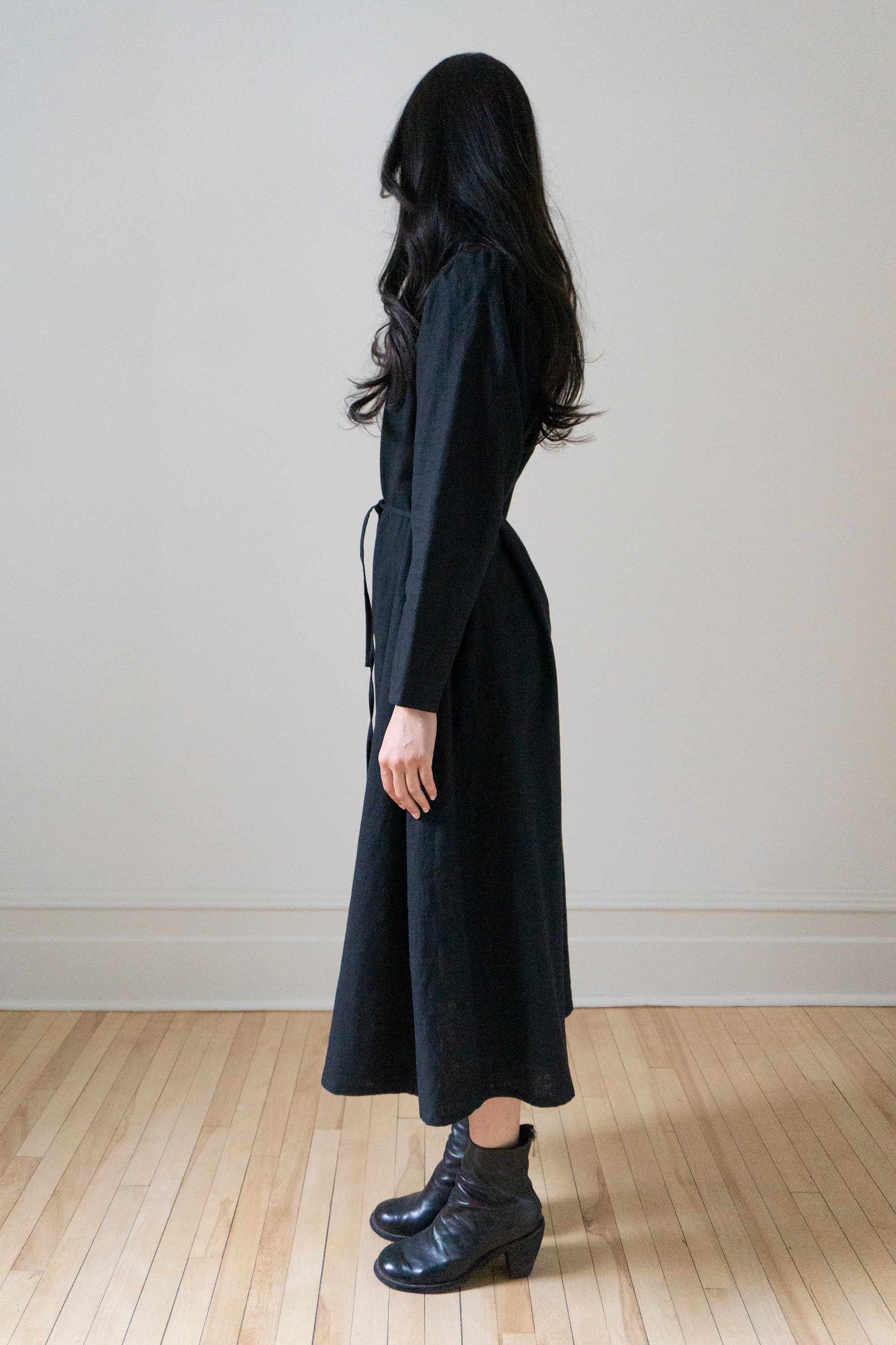 Rowan Linen Dress - Black