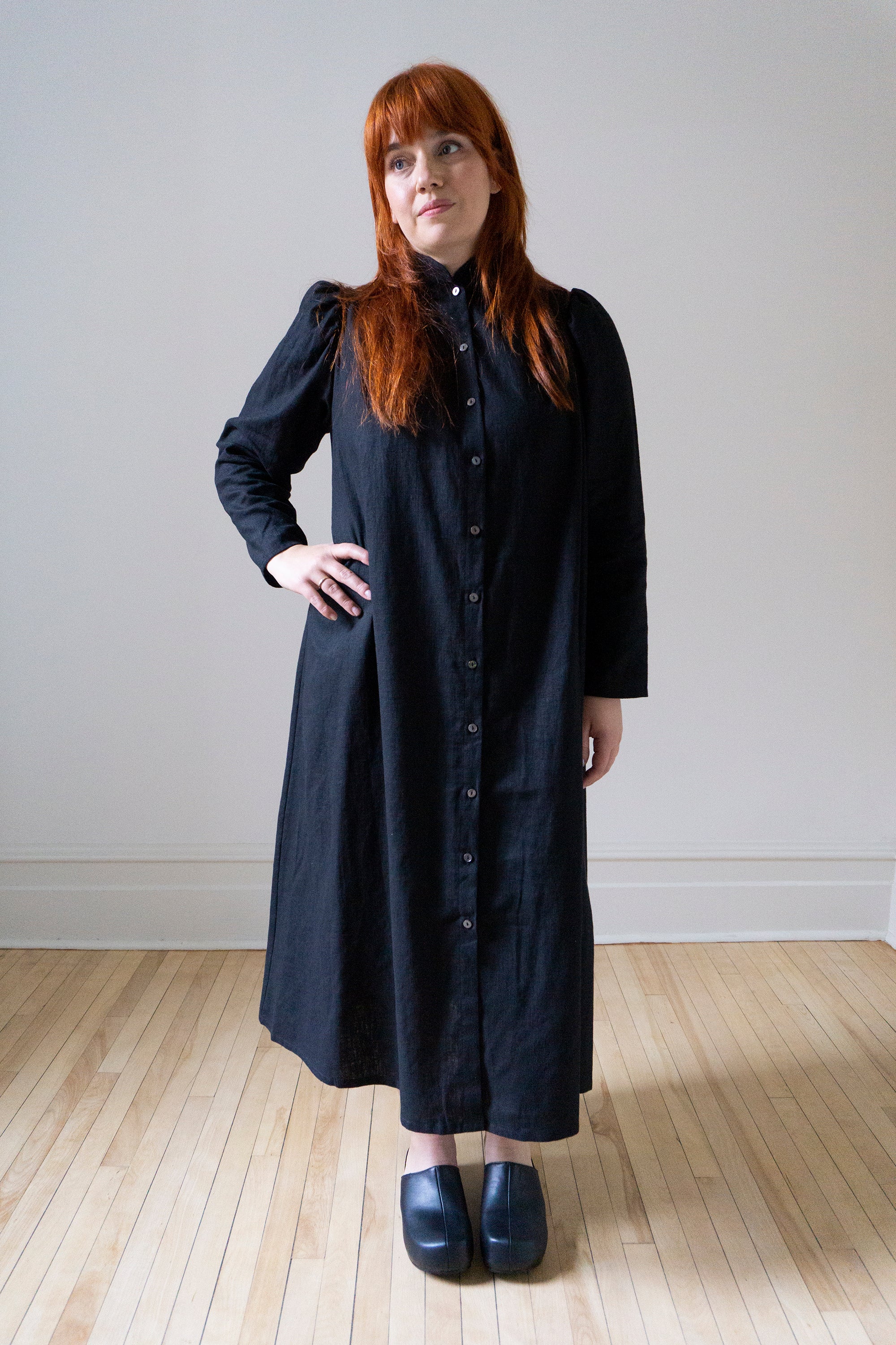 Rowan Linen Dress - Black