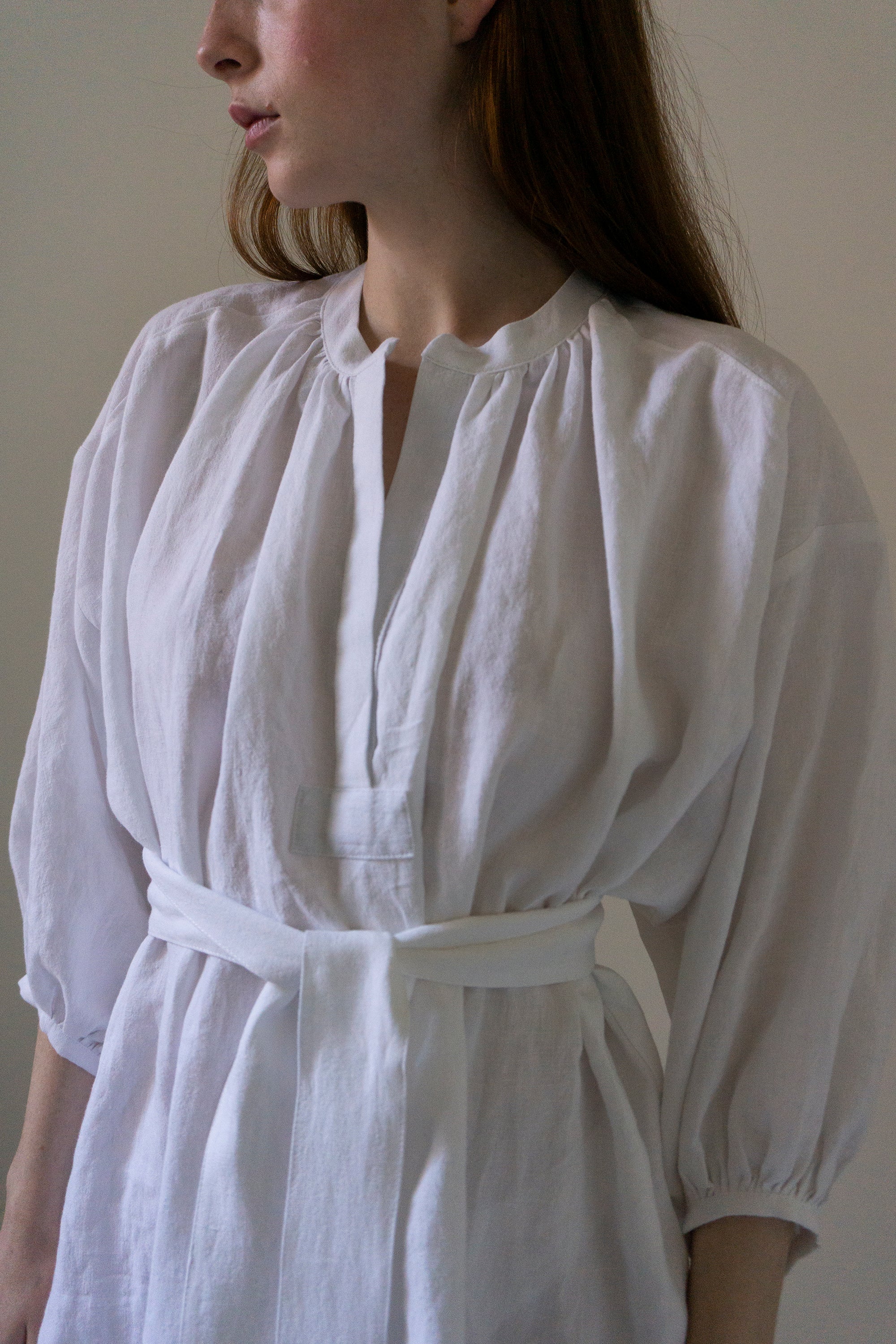 Robe en lin Severine - Blanc