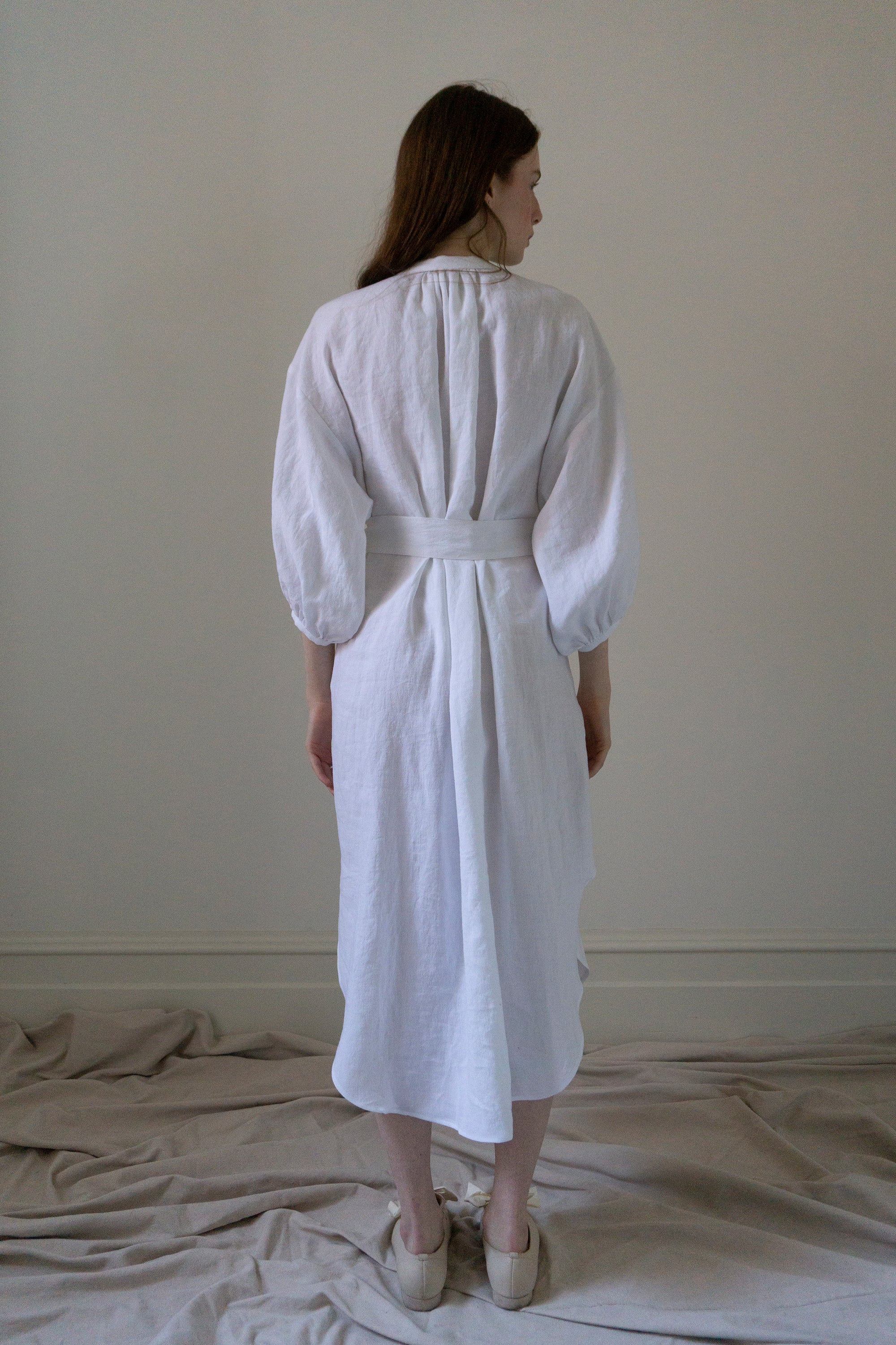 Robe en lin Severine - Blanc