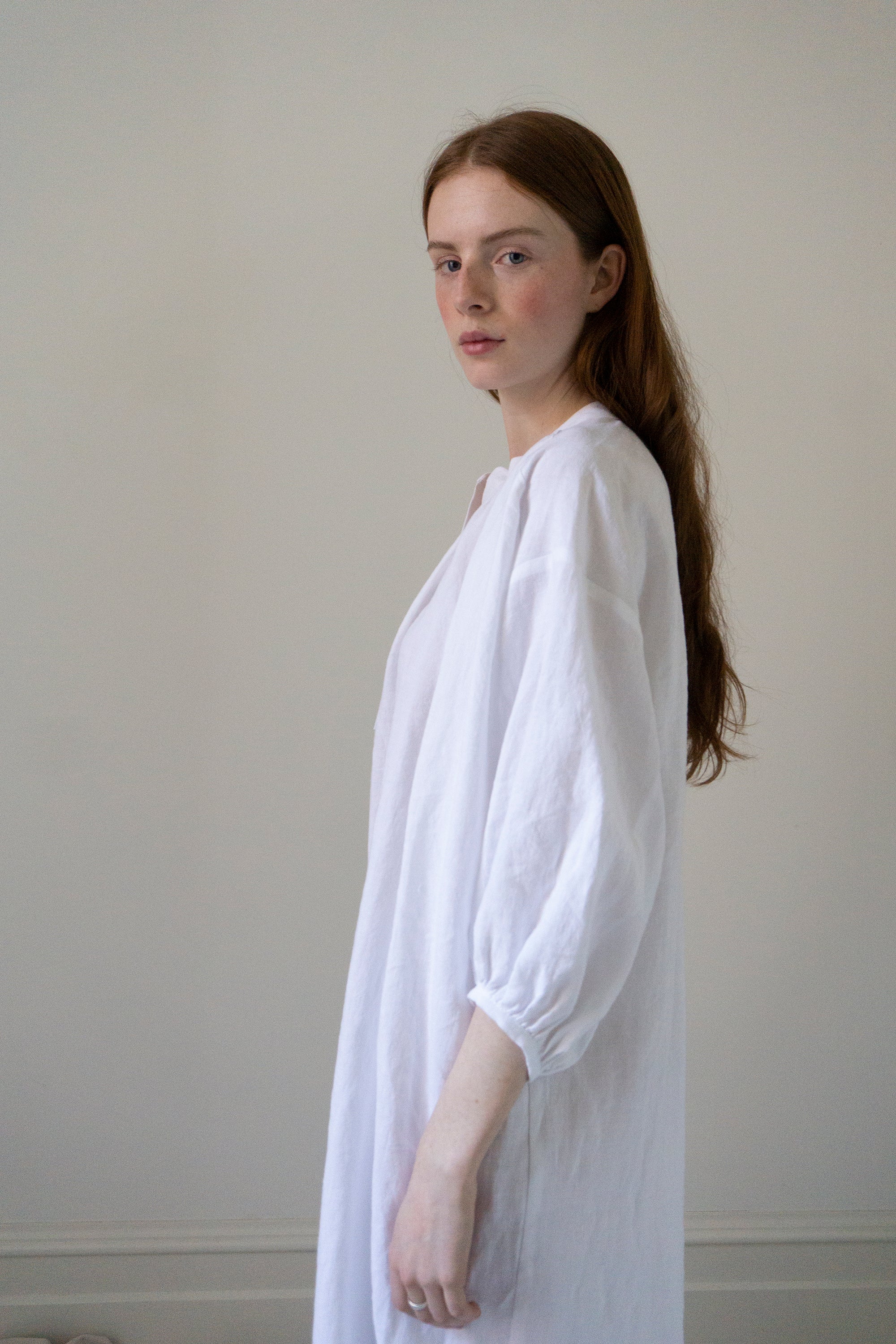 Robe en lin Severine - Blanc