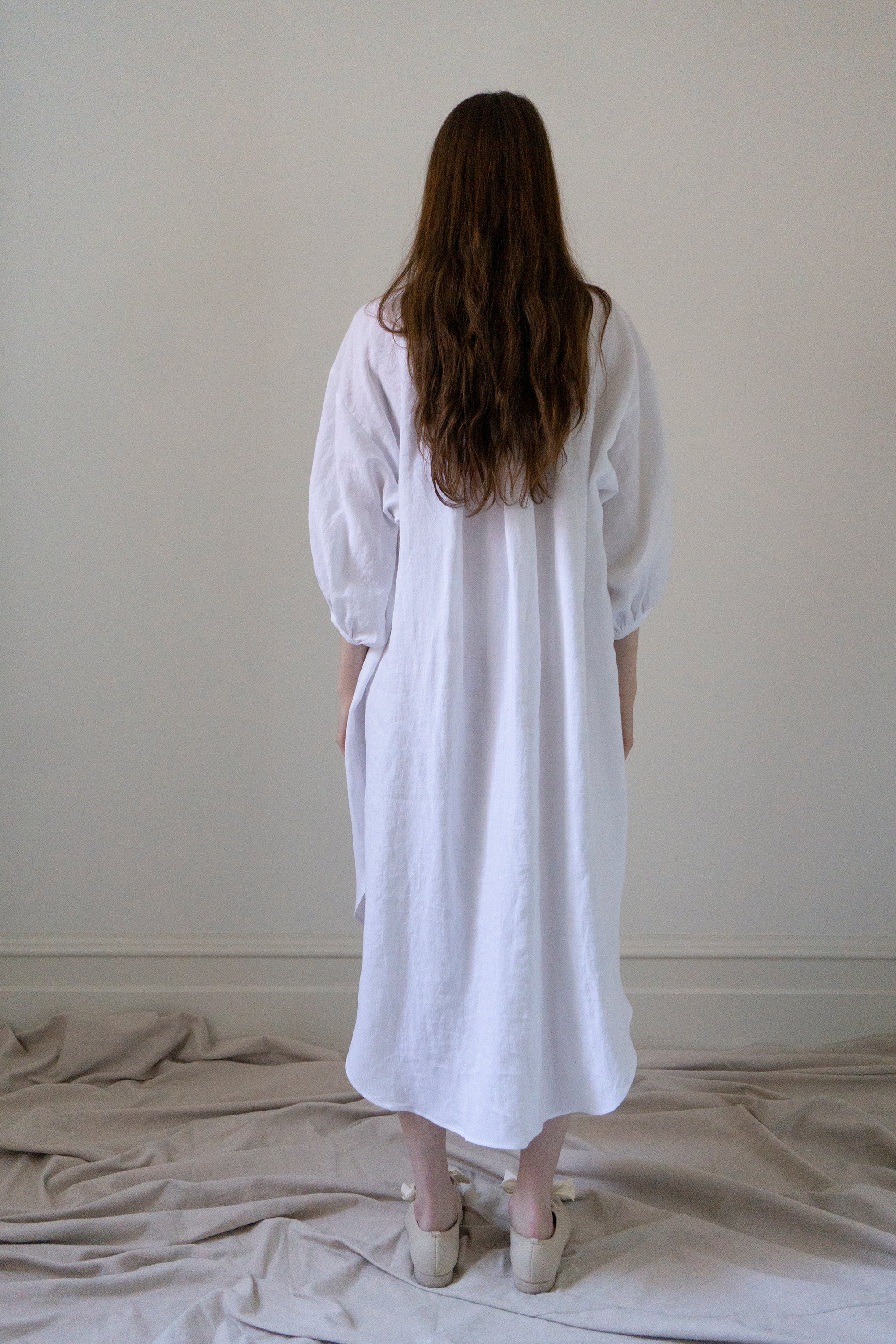 Robe en lin Severine - Blanc