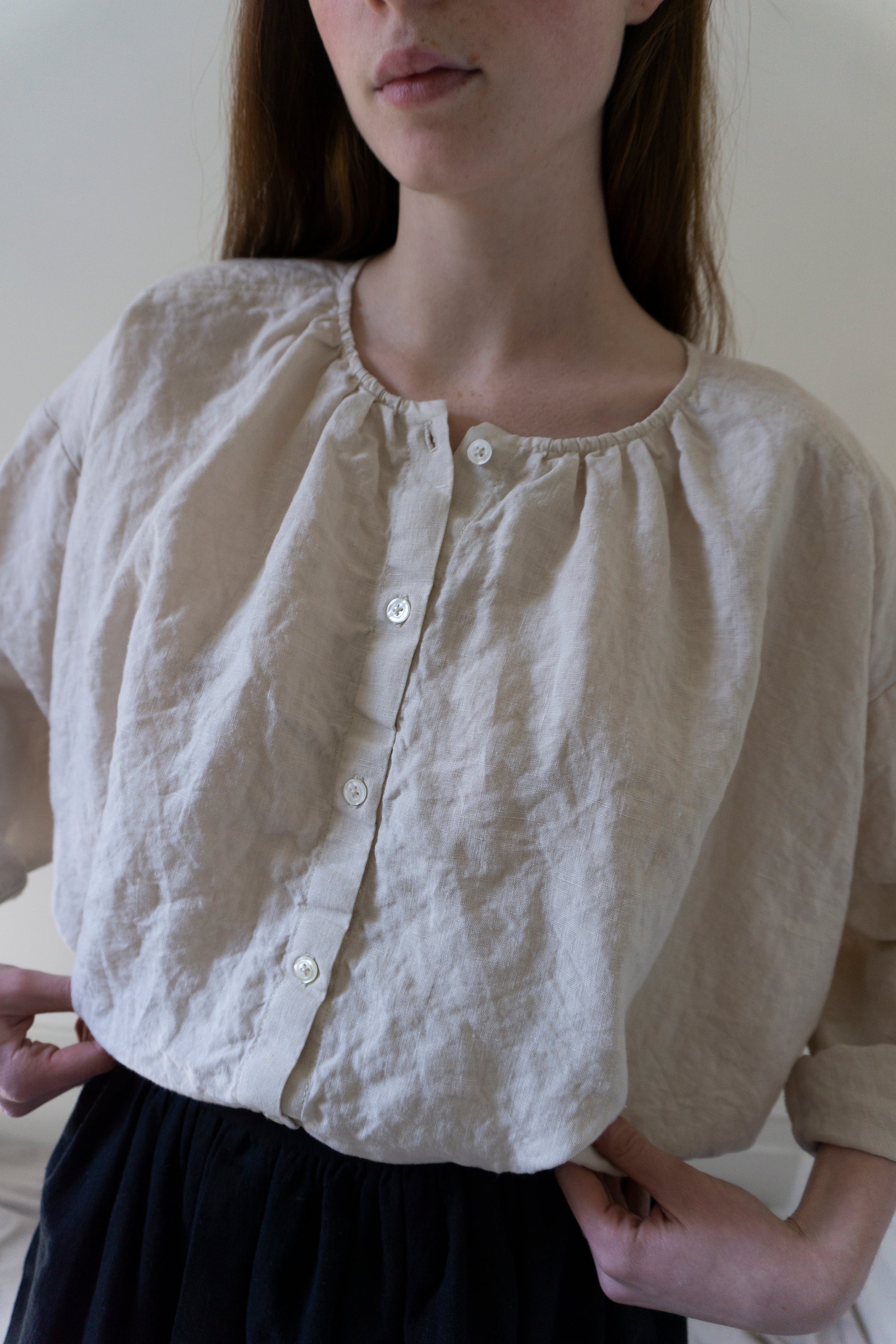 Chemise en lin Sycamore - Sel