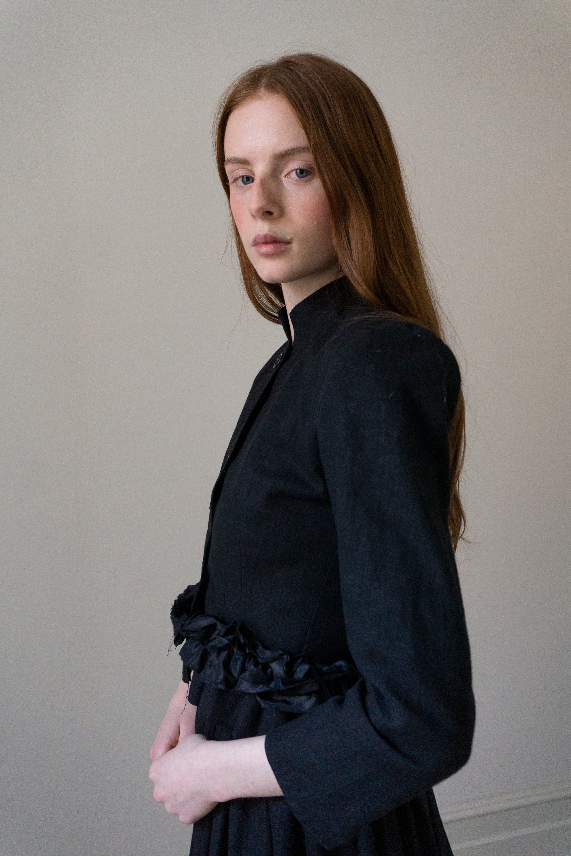 Solène linen jacket - Black
