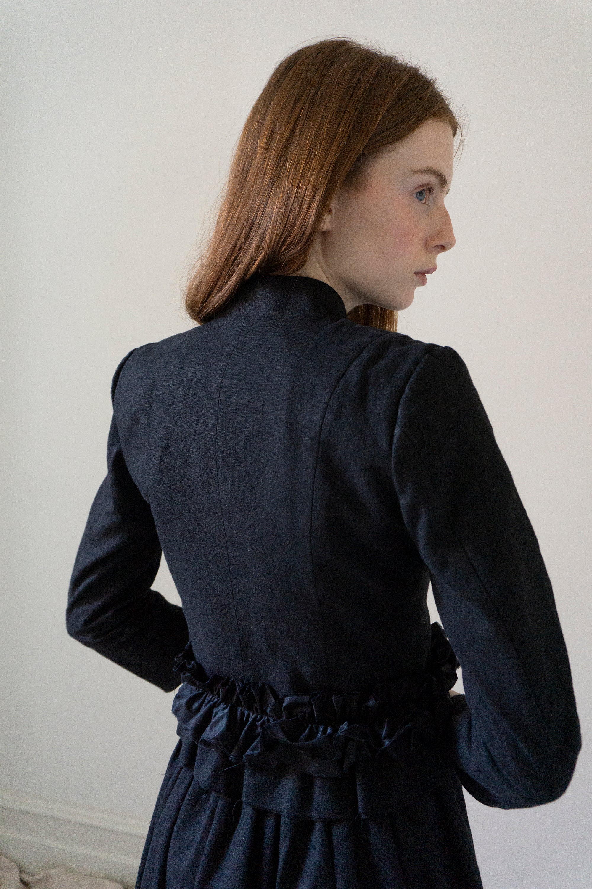 Solène linen jacket - Black
