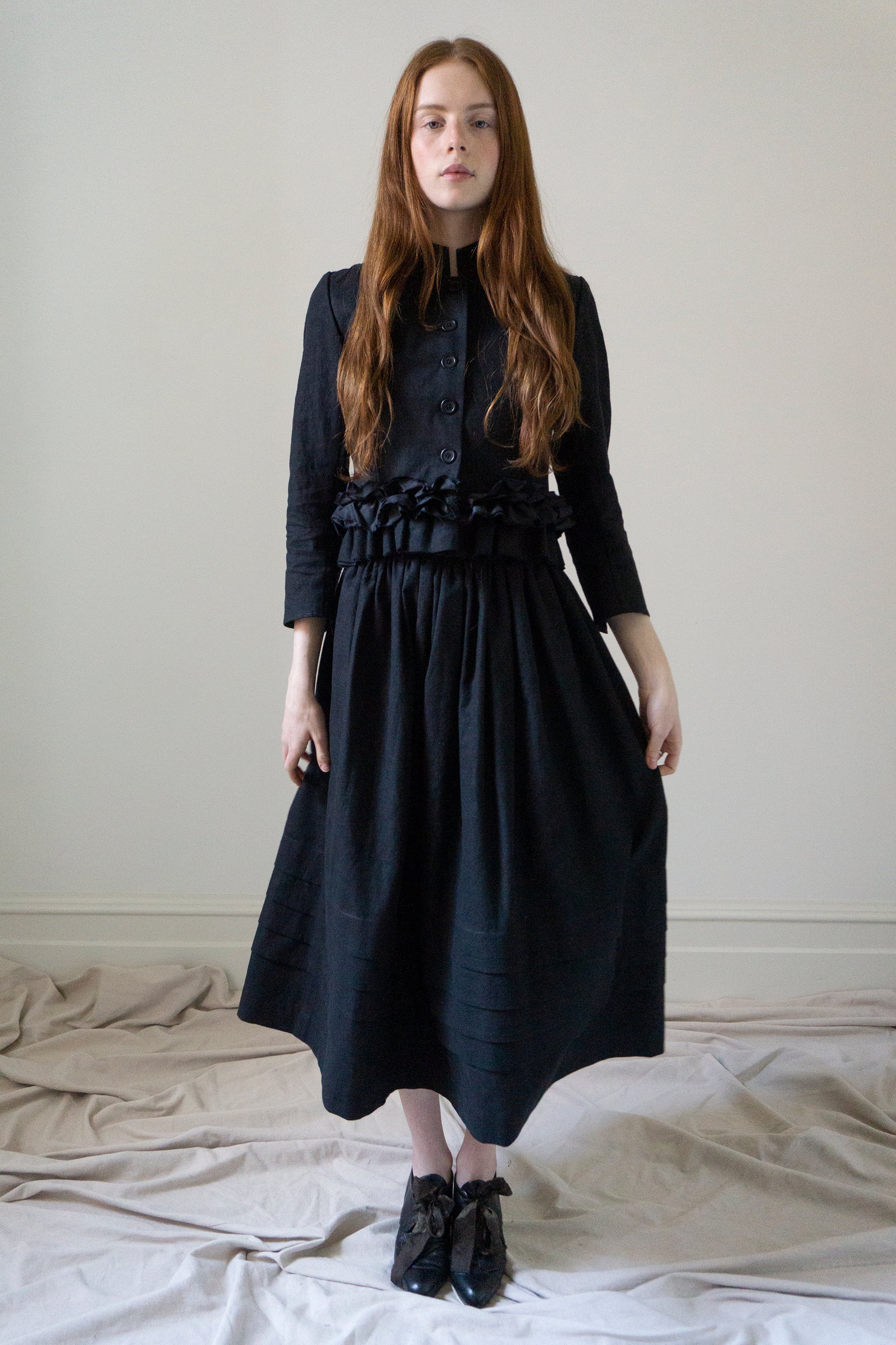 Solène linen jacket - Black