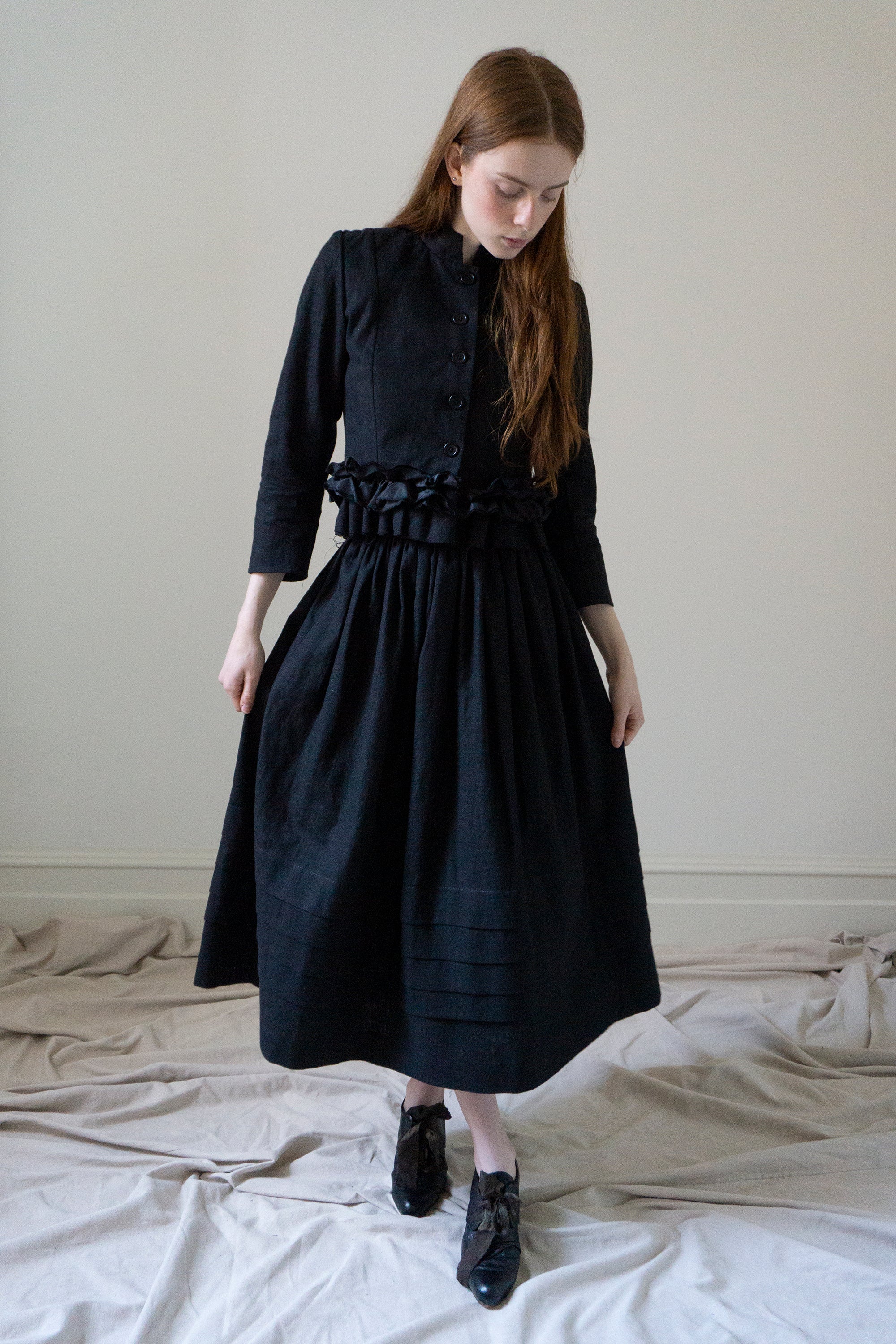 Solène linen jacket - Black