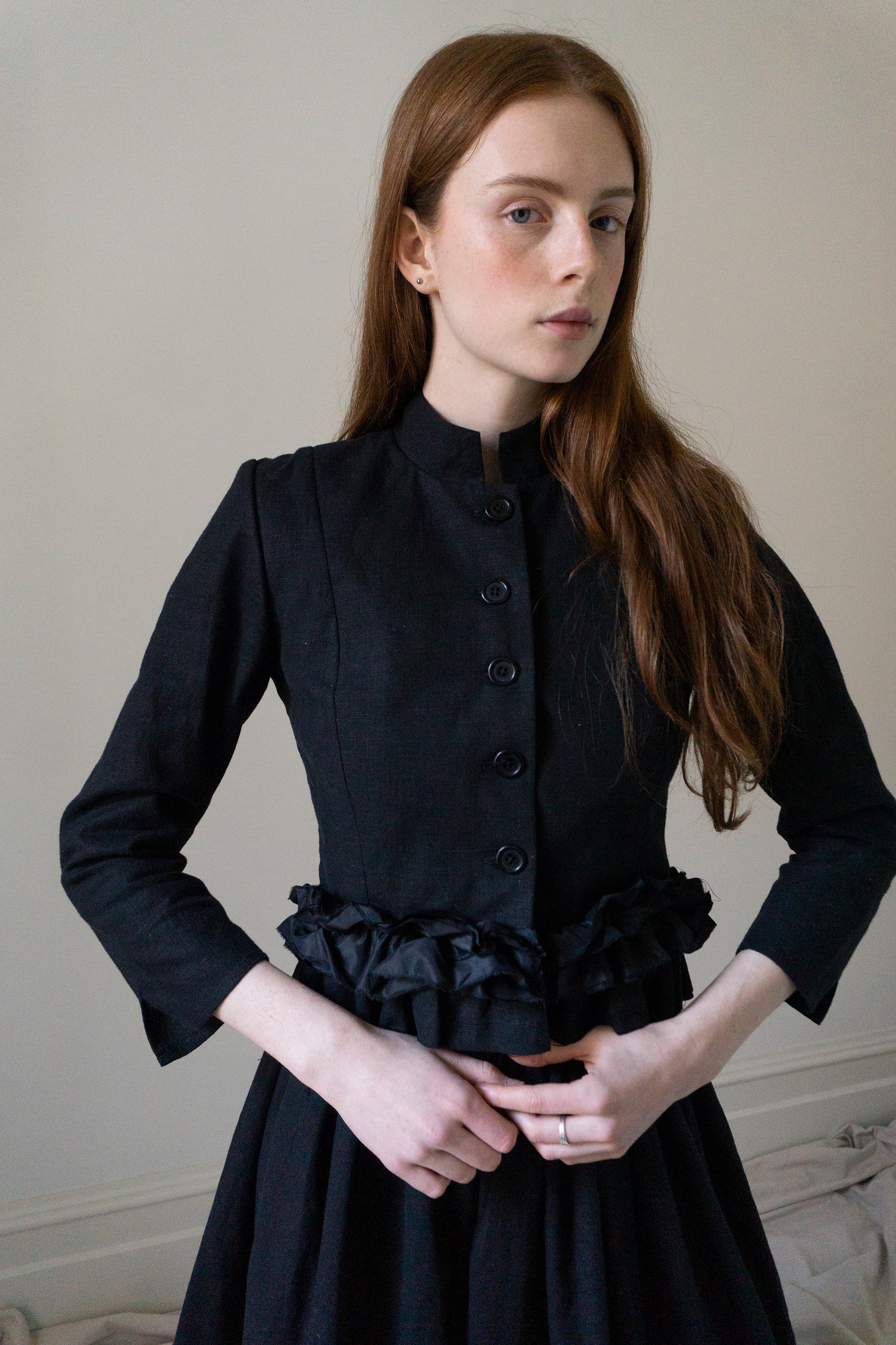 Solène linen jacket - Black