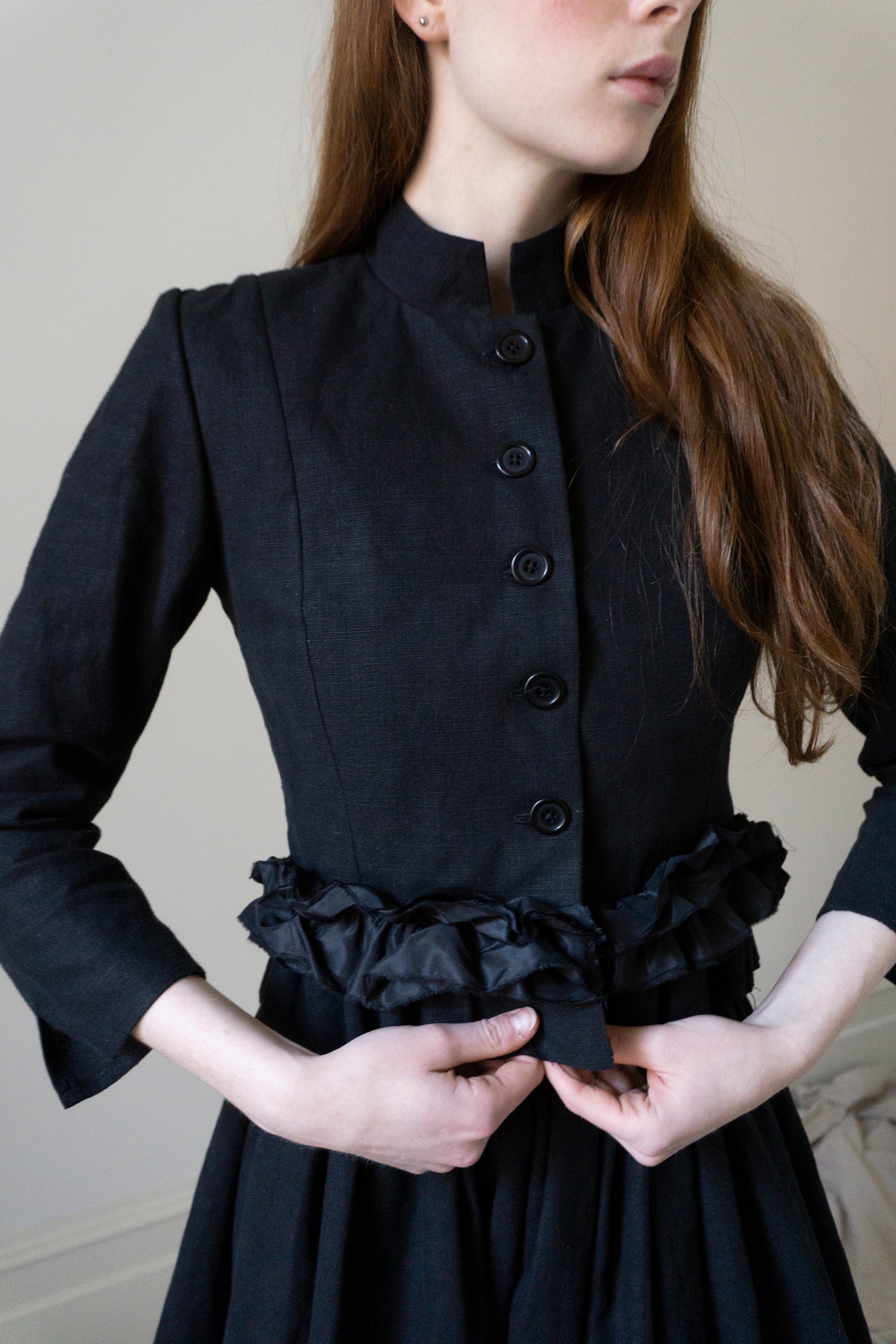 Solène linen jacket - Black