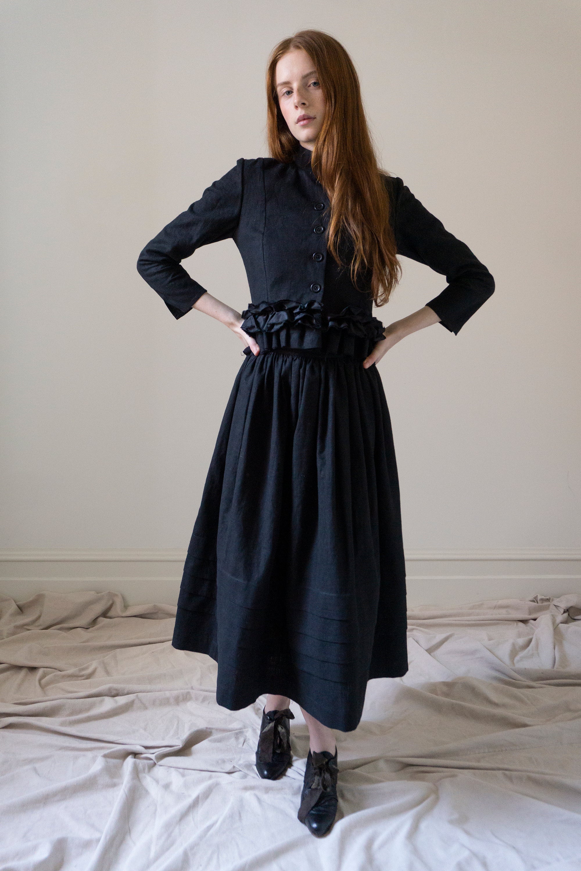 Solène linen jacket - Black