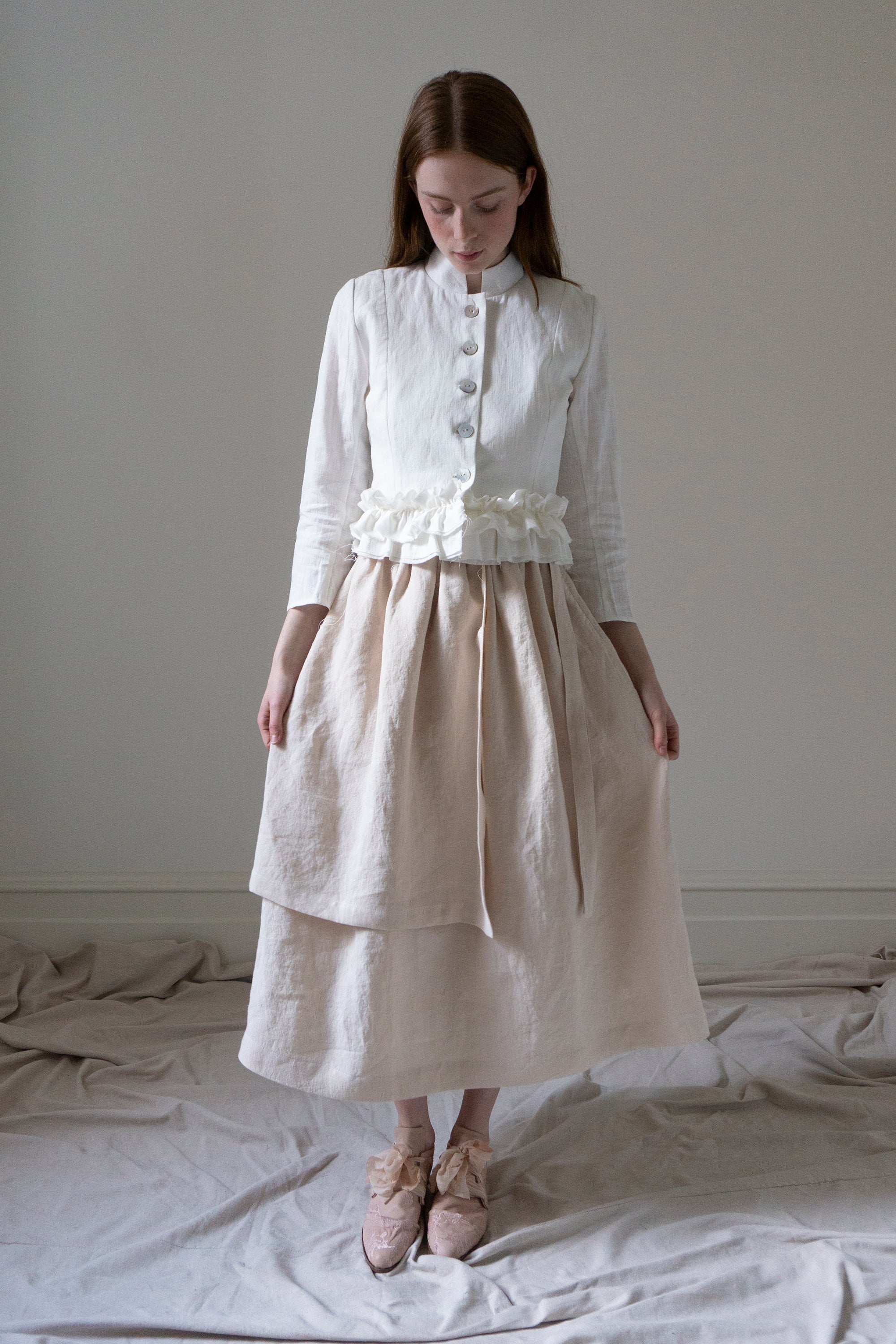 Veste en lin Solène - Blanc