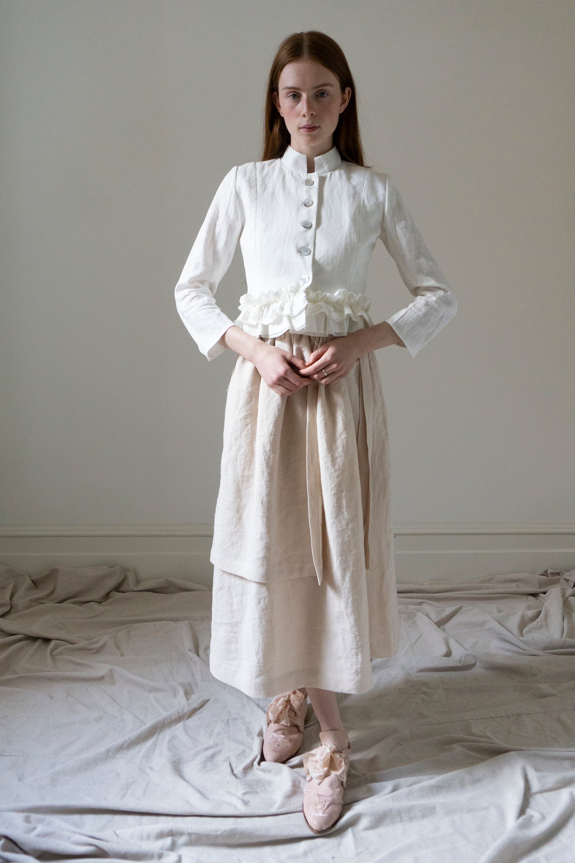 Veste en lin Solène - Blanc
