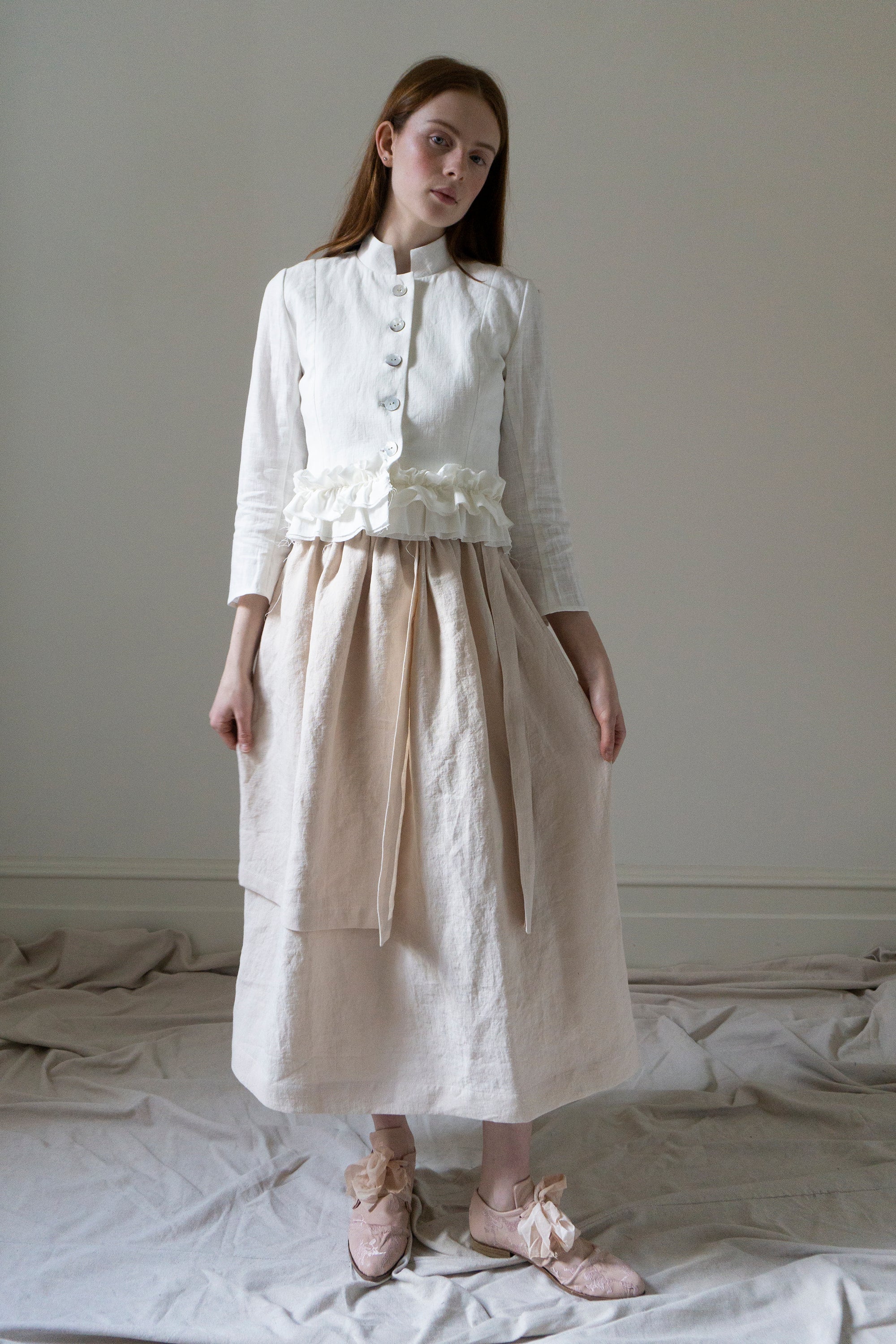 Veste en lin Solène - Blanc