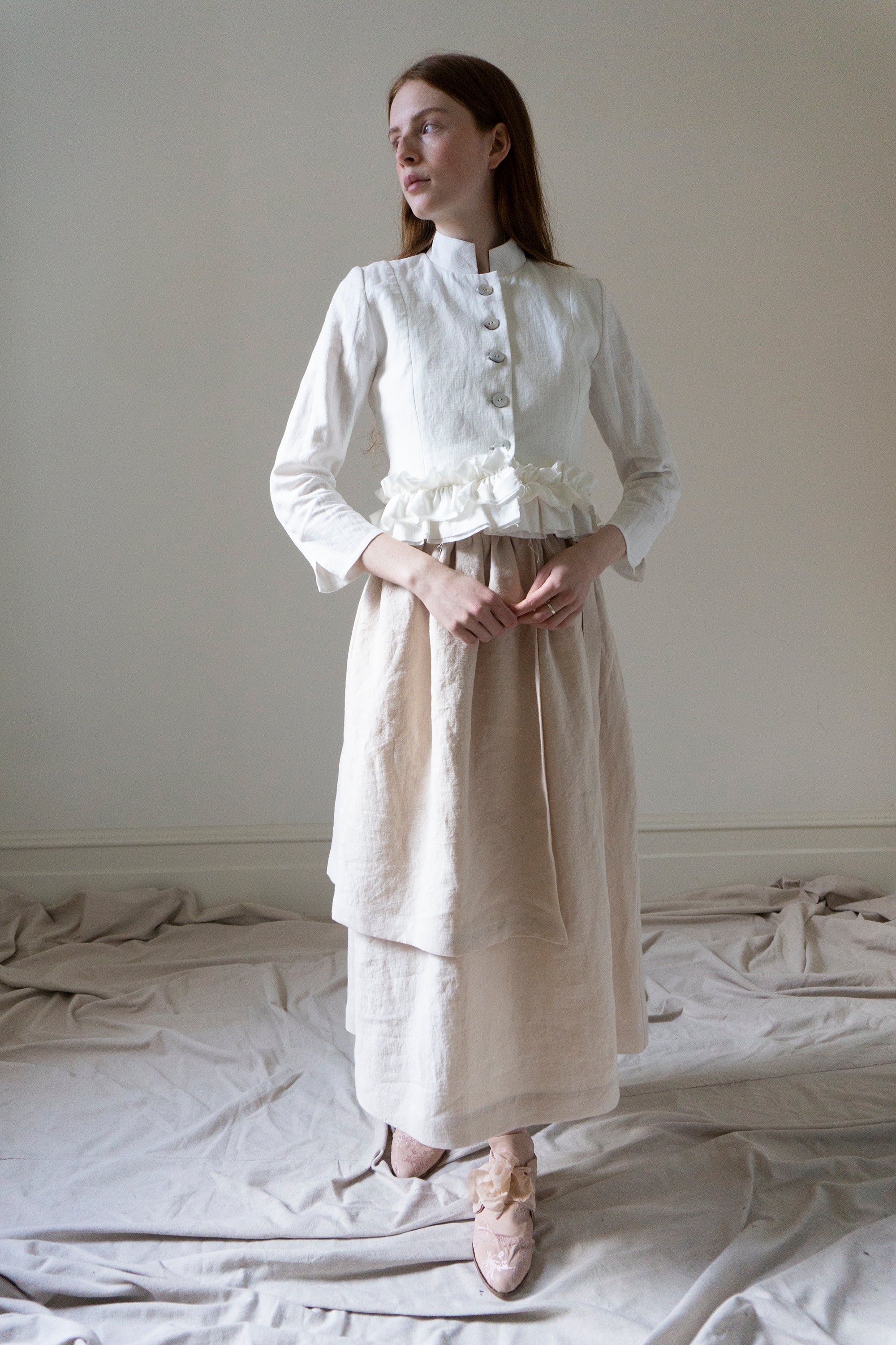 Veste en lin Solène - Blanc