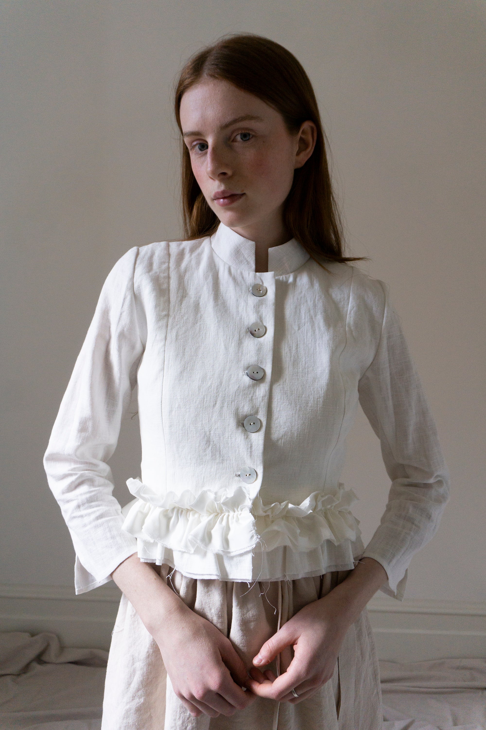 Veste en lin Solène - Blanc