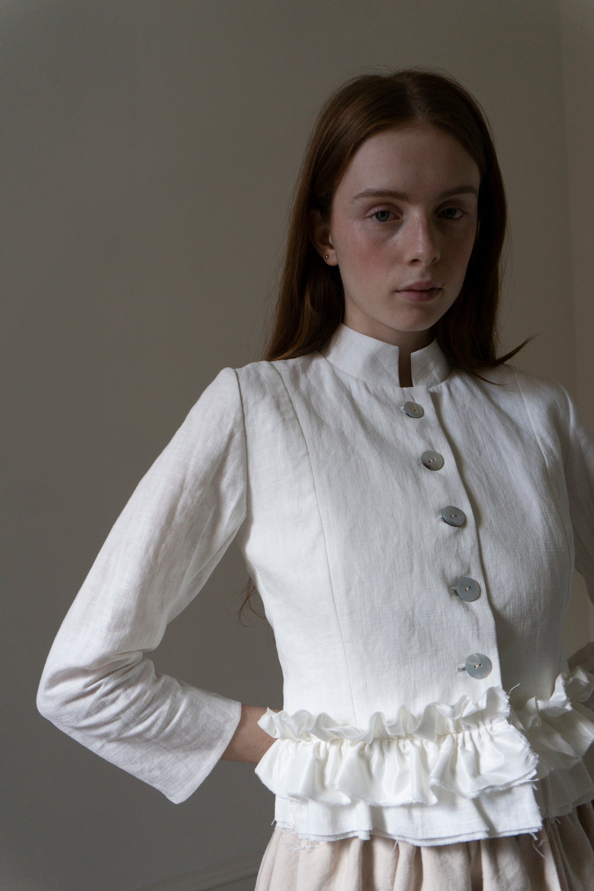 Veste en lin Solène - Blanc