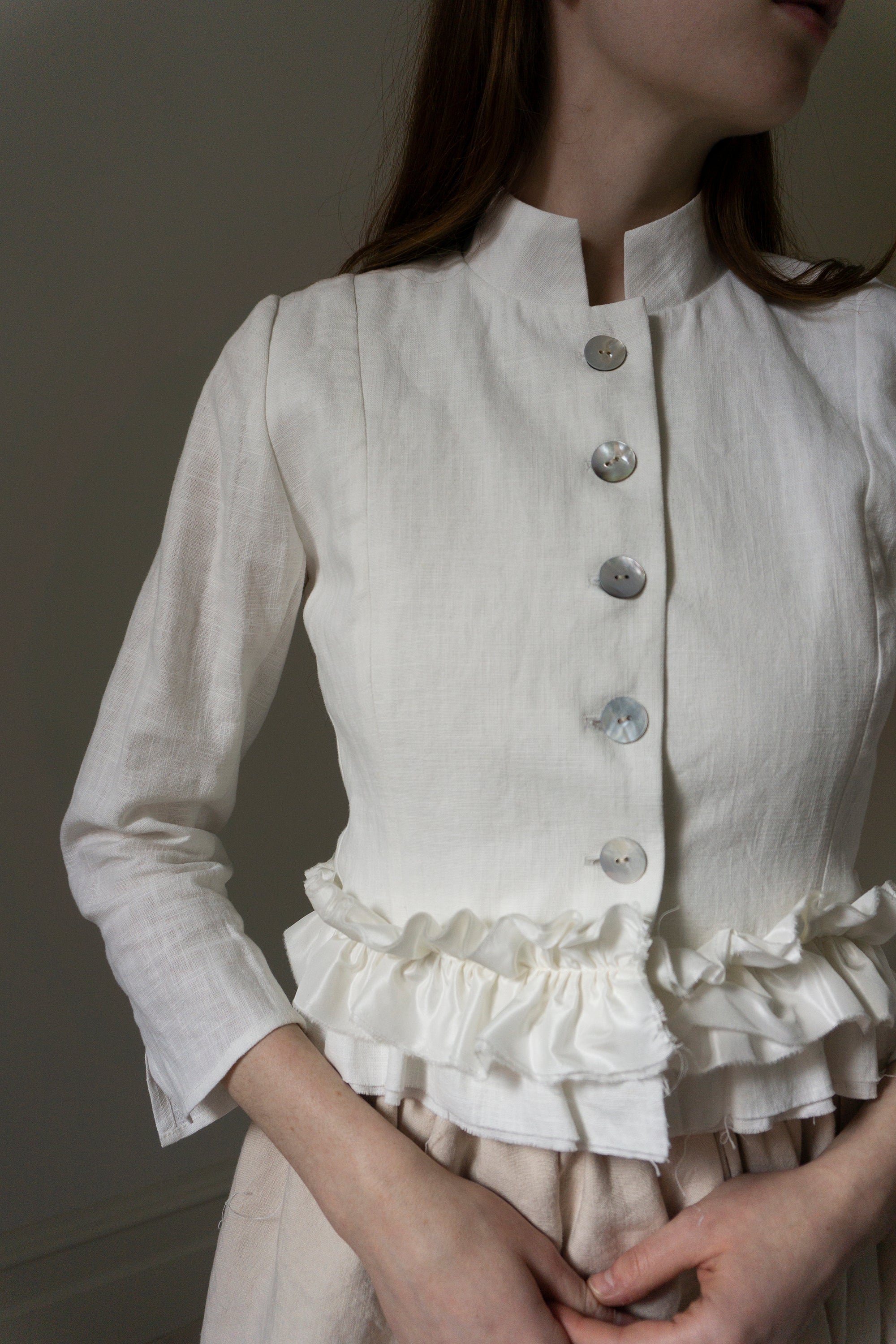Veste en lin Solène - Blanc