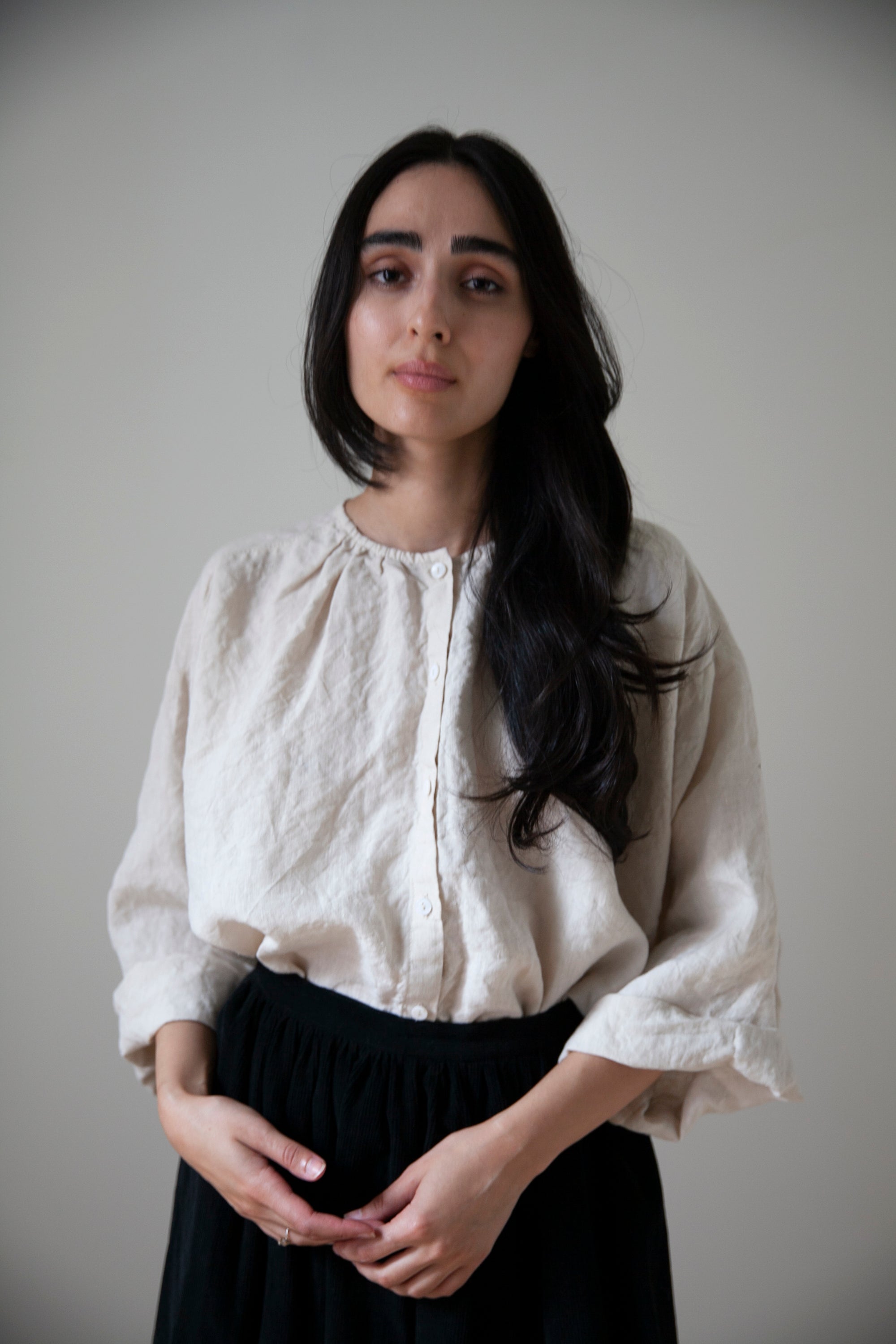 Chemise en lin Sycamore - Sel