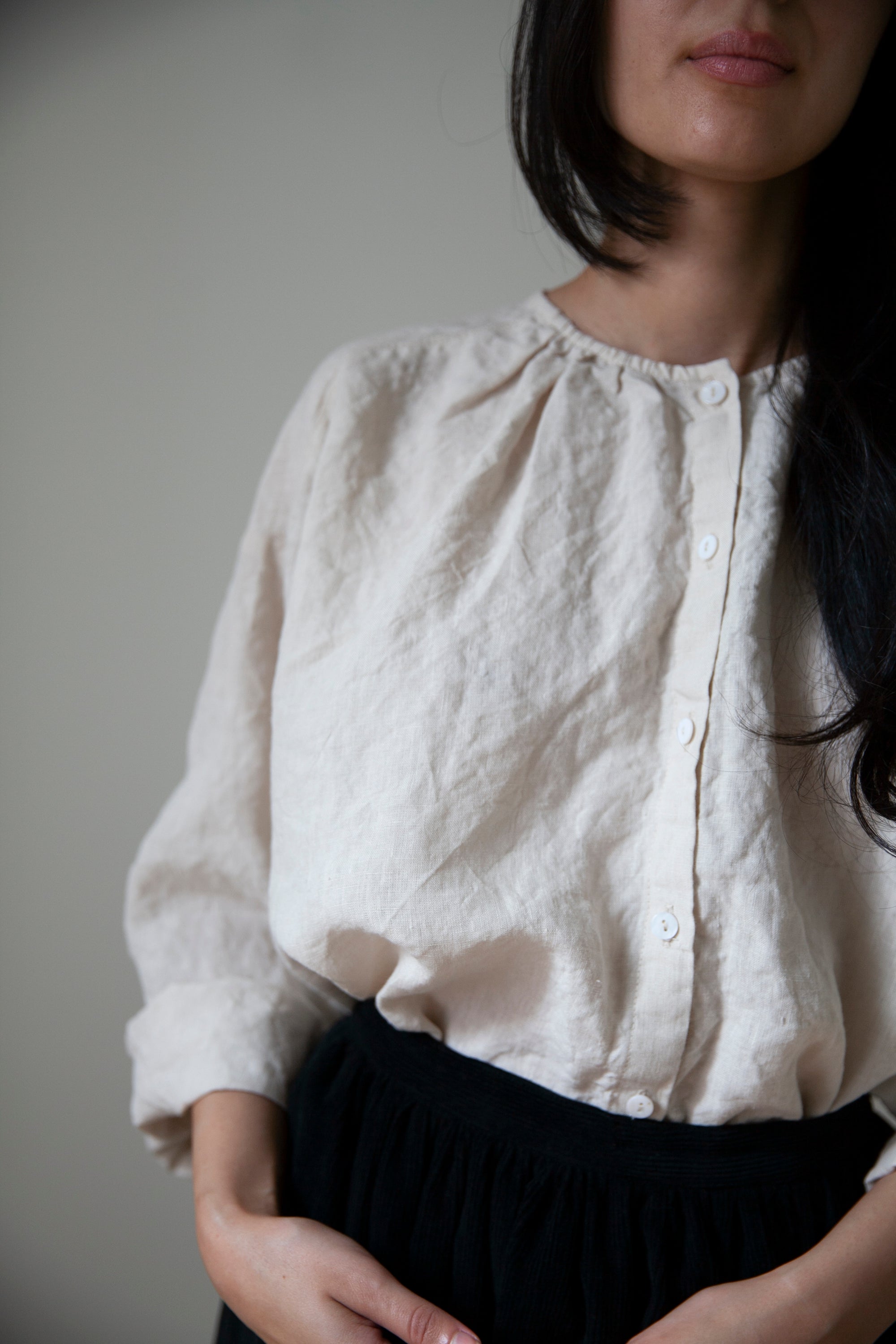 Chemise en lin Sycamore - Sel
