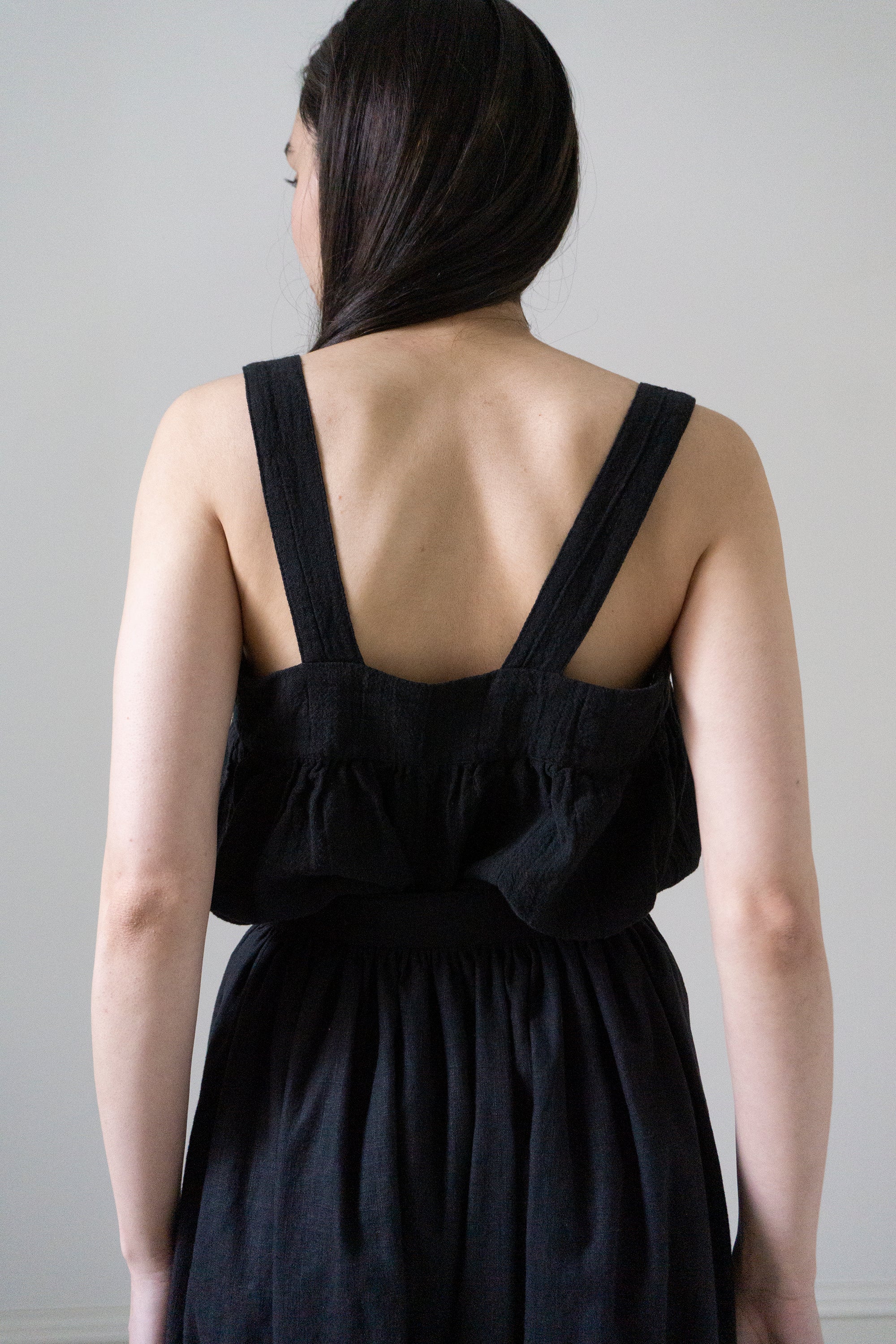 Claude Linen Top - Black *MADE TO ORDER*