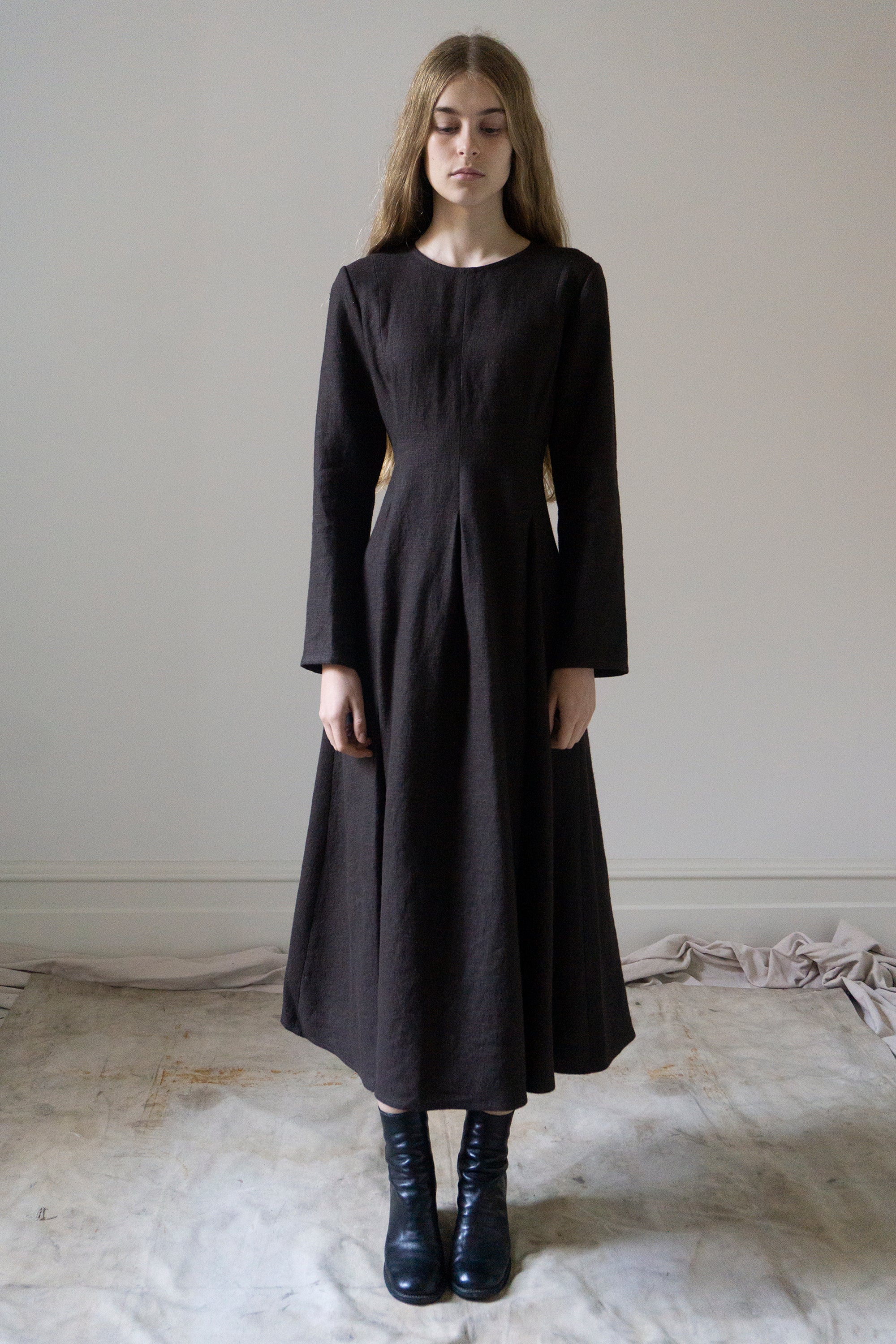Theodora Linen Dress - Clove