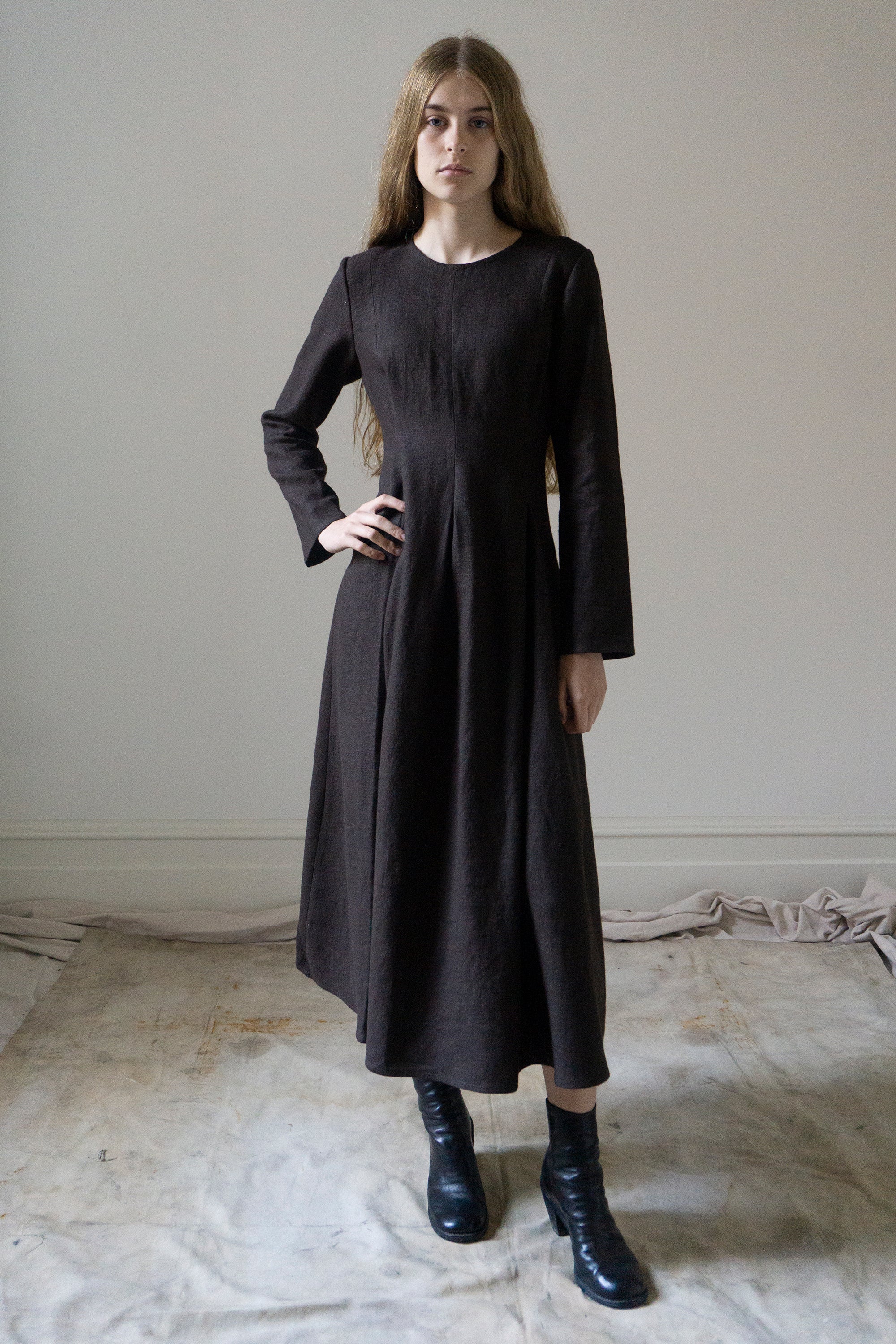 Theodora Linen Dress - Clove