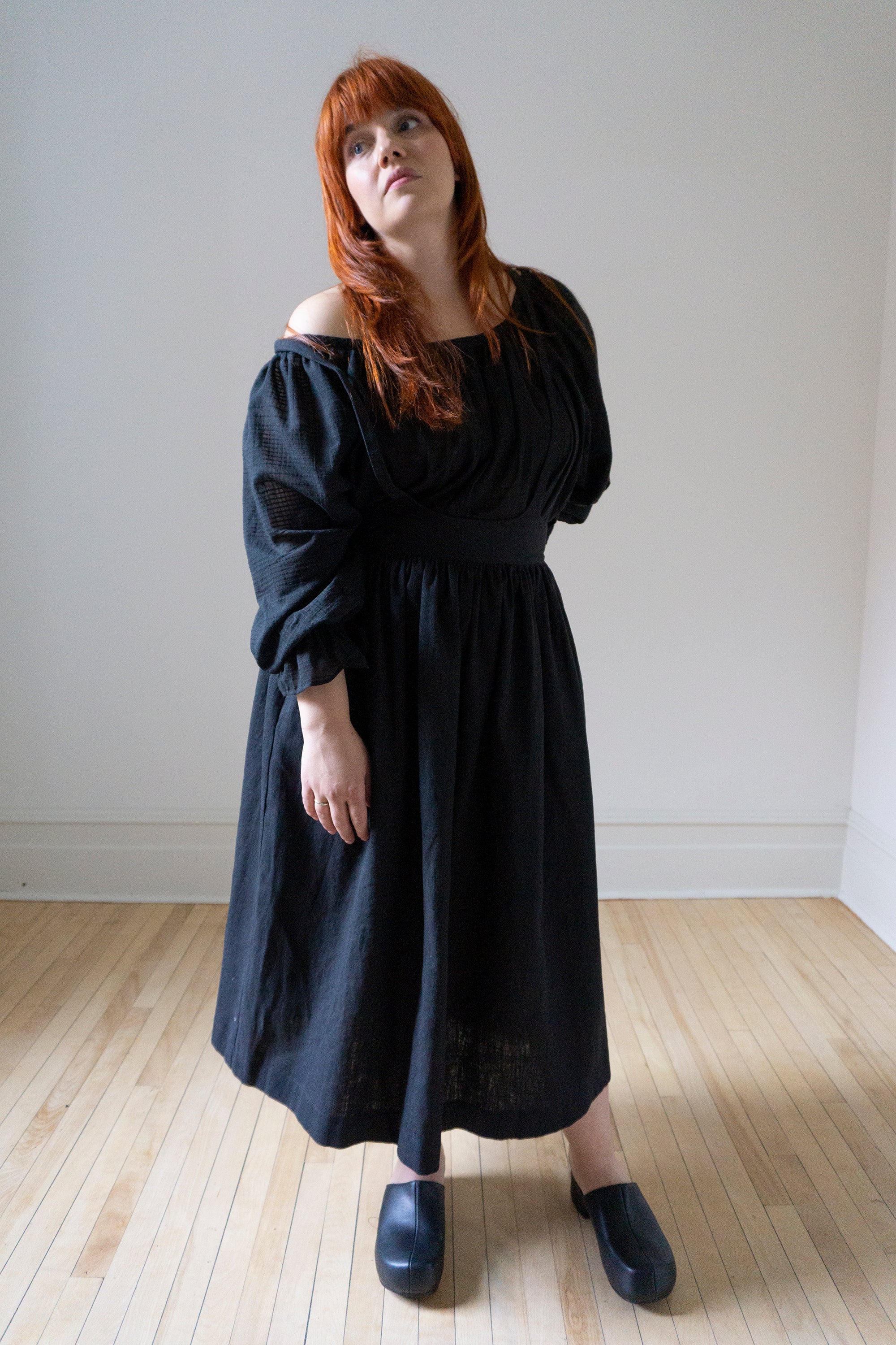 Ursula Skirt - Black Linen