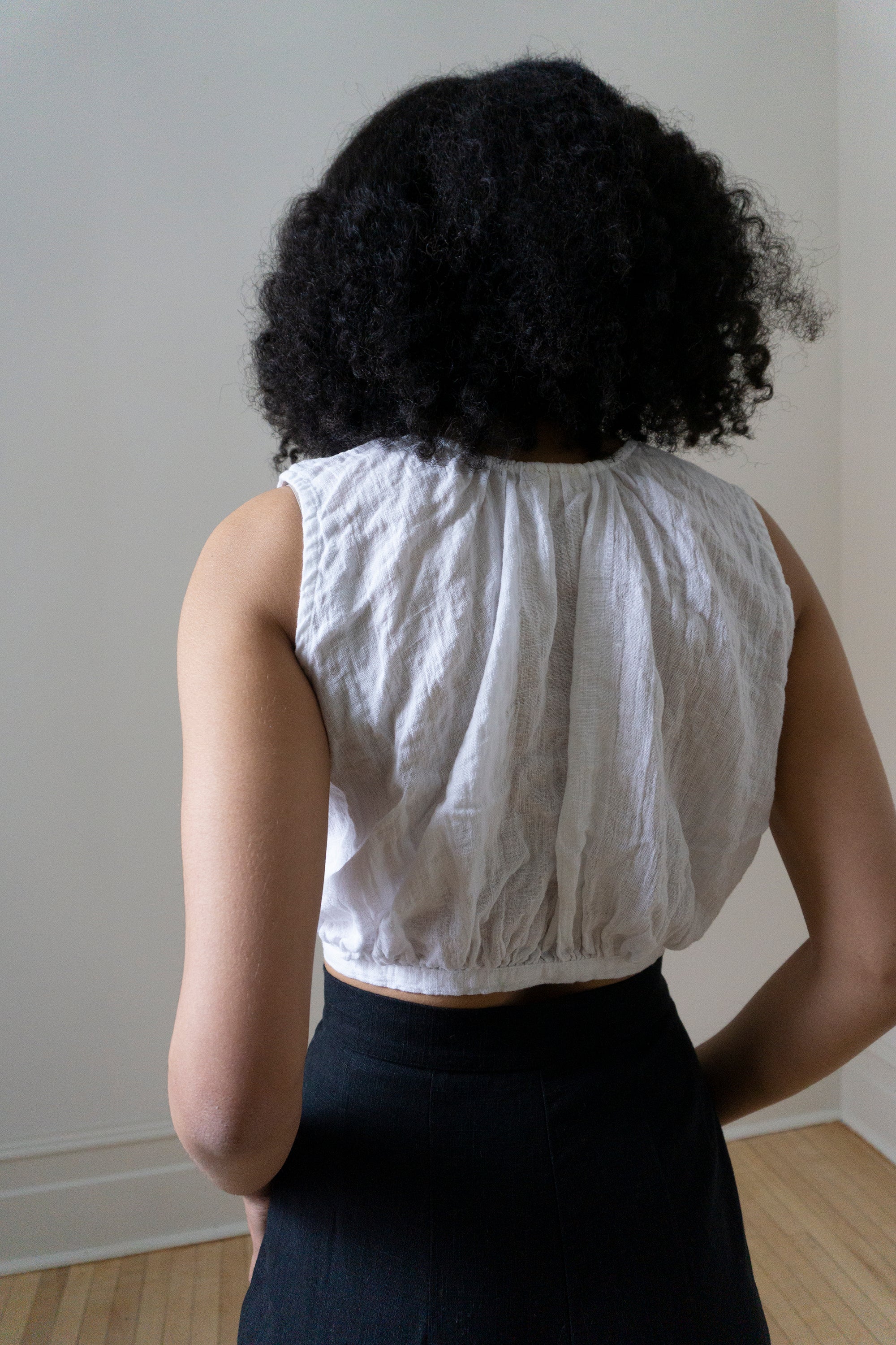 Viola Linen Top - White