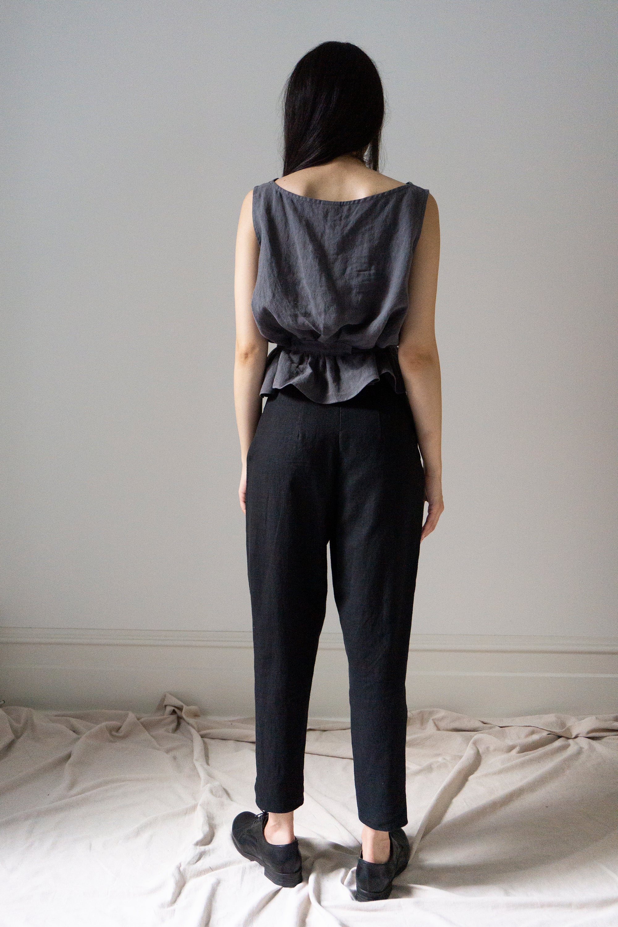 Simone Linen Trousers - Black