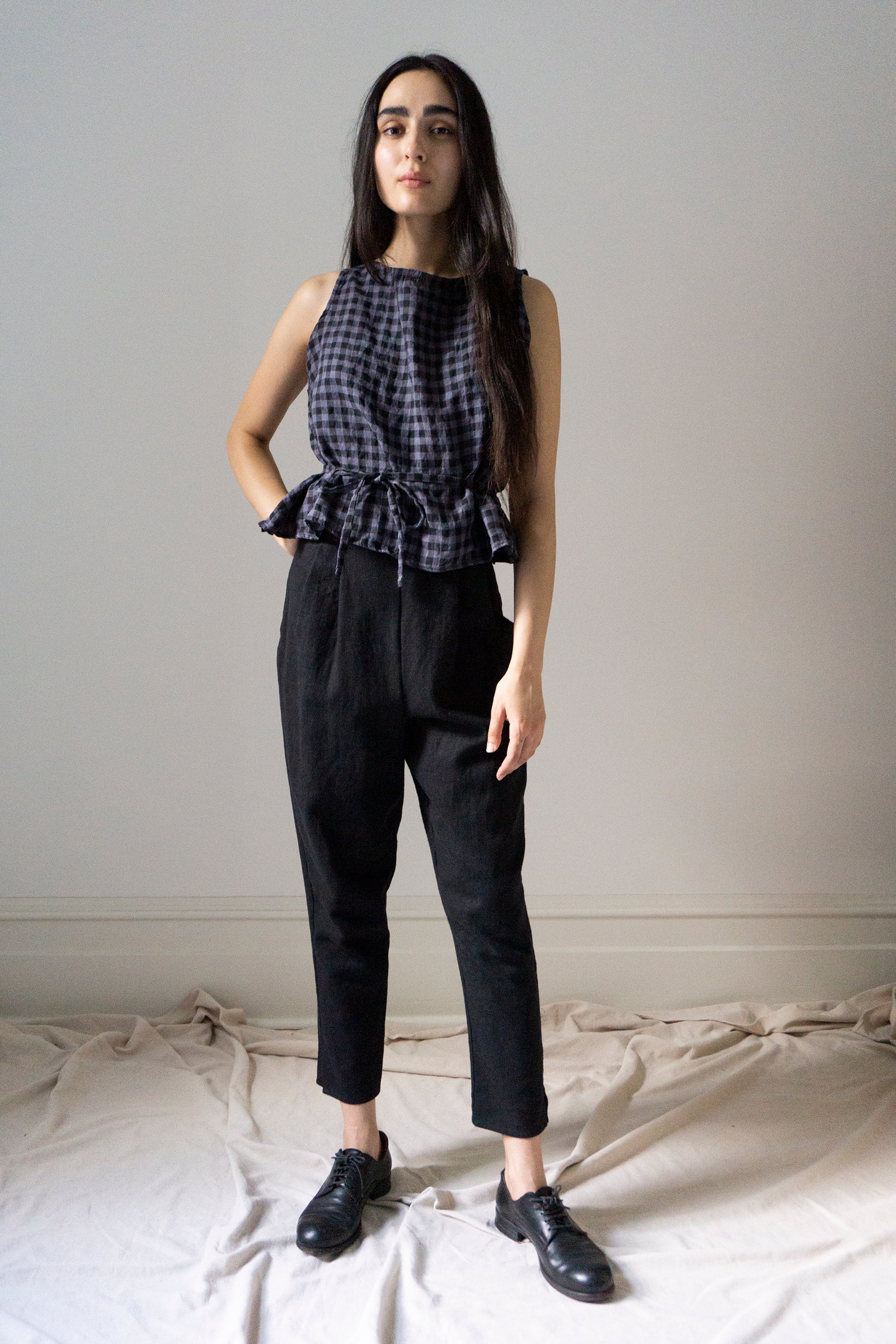 Simone Linen Trousers - Black