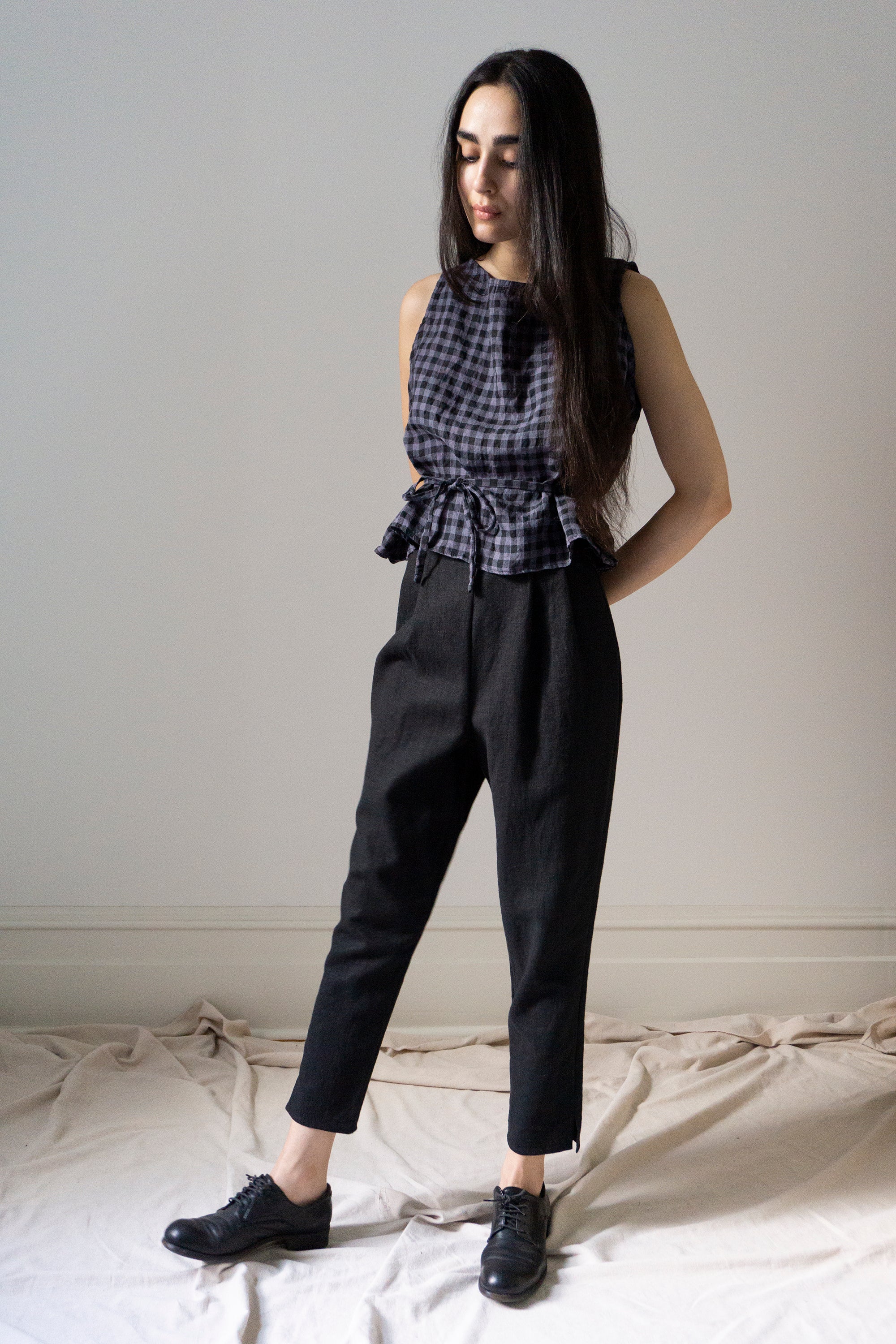 Simone Linen Trousers - Black