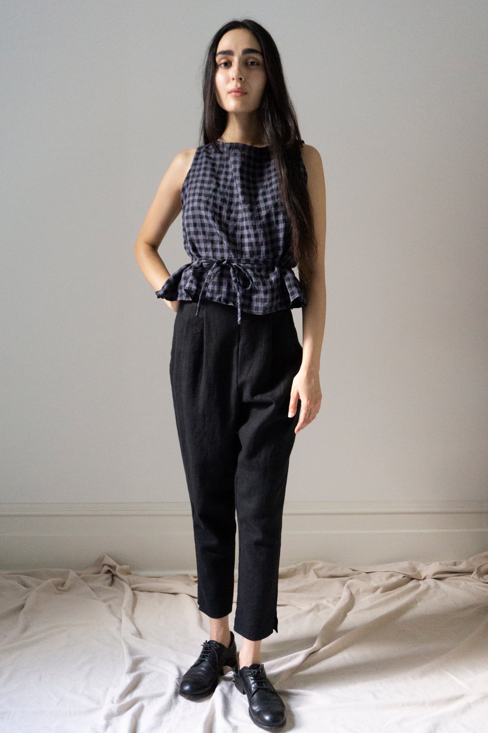 Simone Linen Trousers - Black