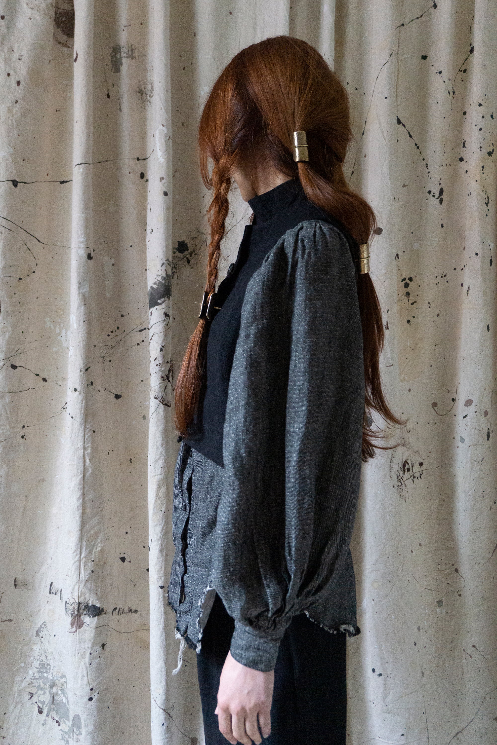Ada Linen Waistcoat - Black