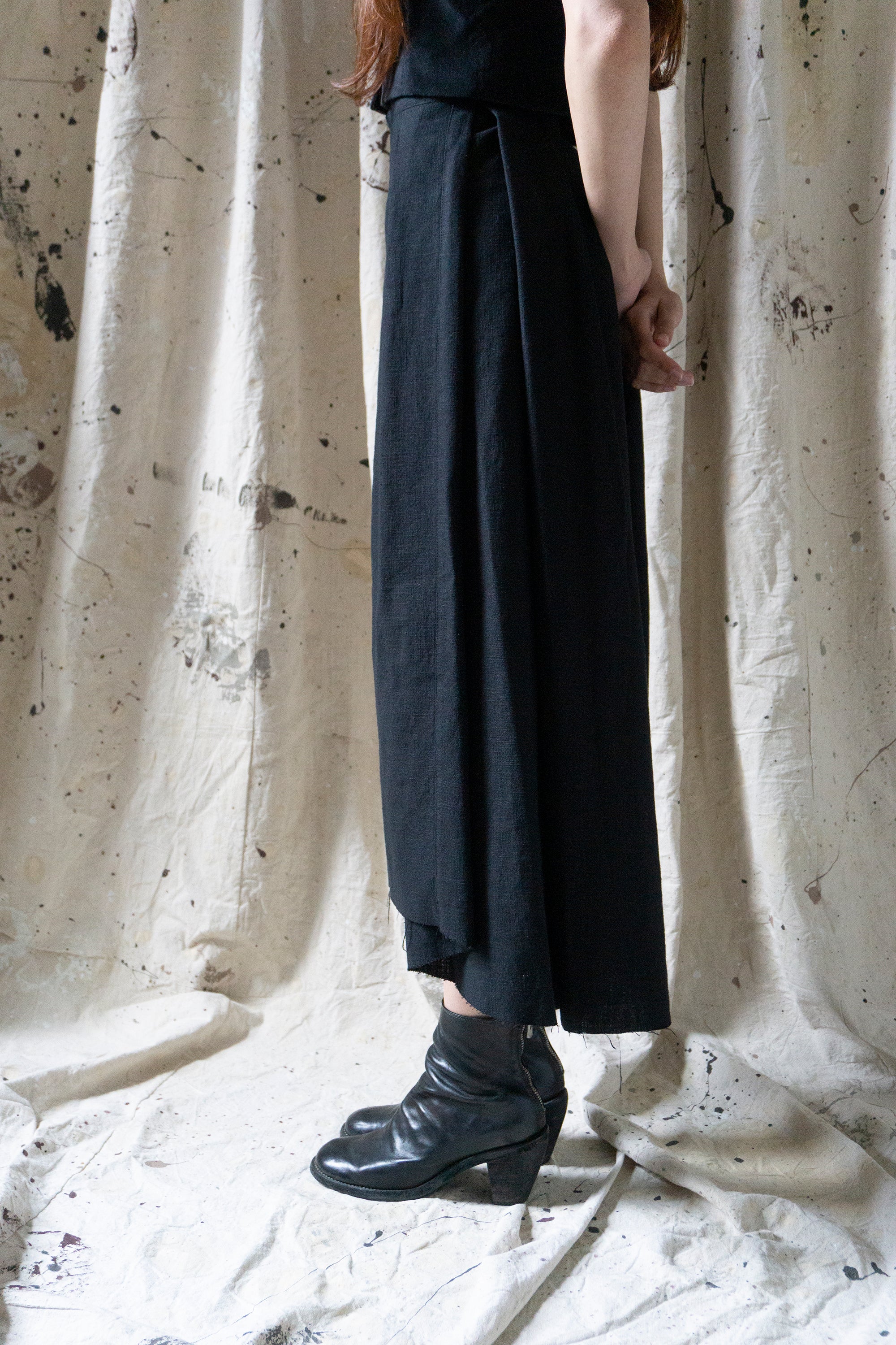 Soren Linen Skirt - Black