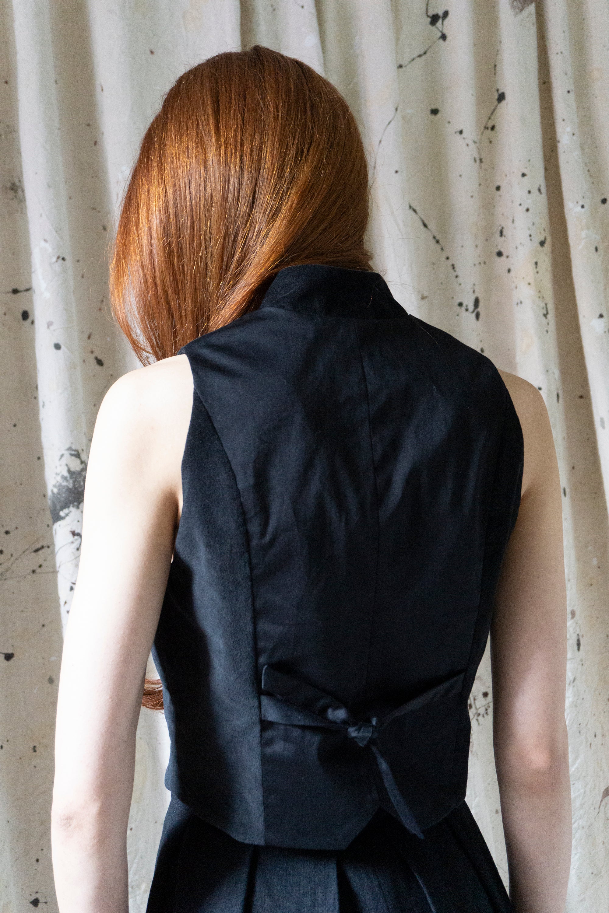 Ada Waistcoat - Black Velvet