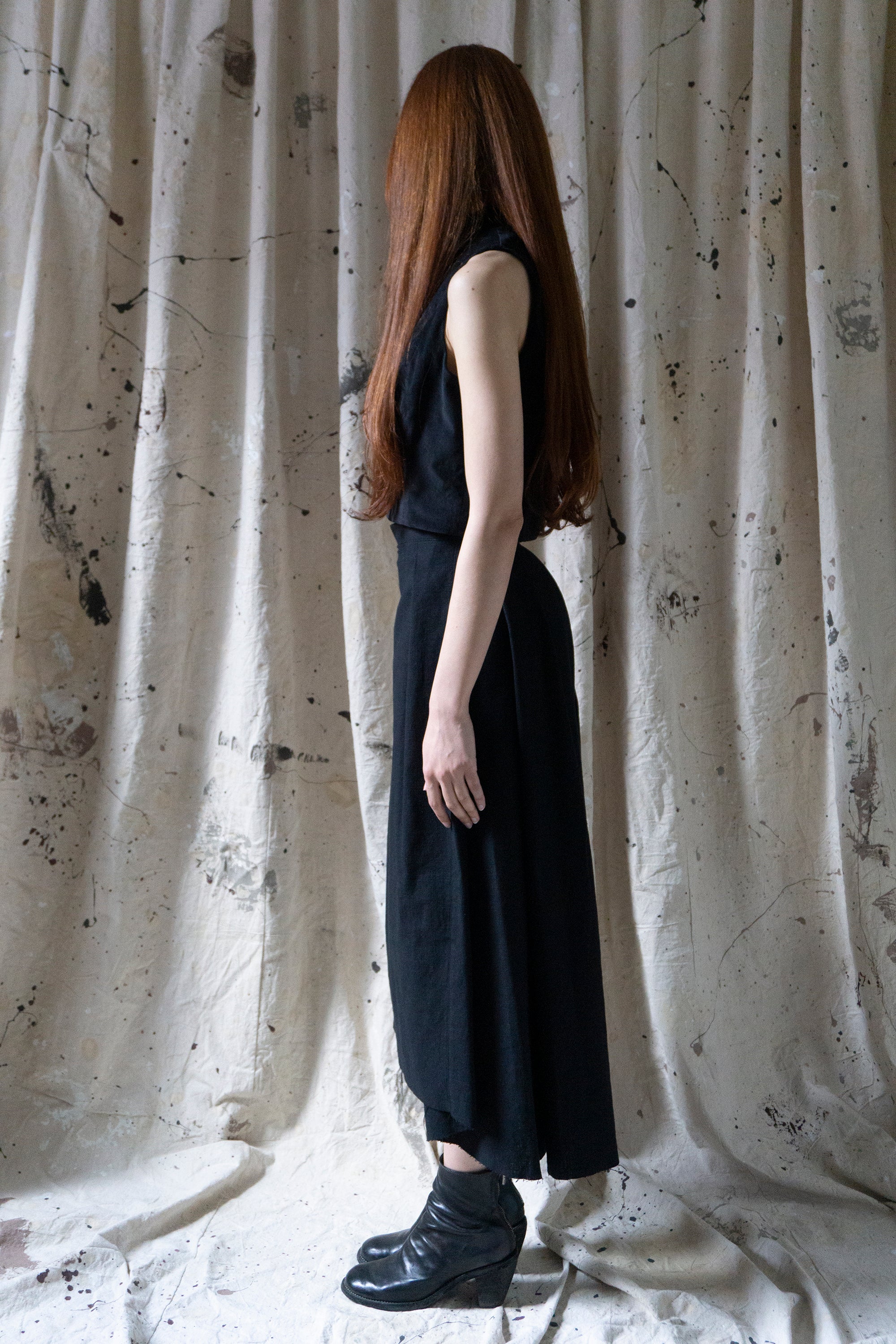 Soren Linen Skirt - Black