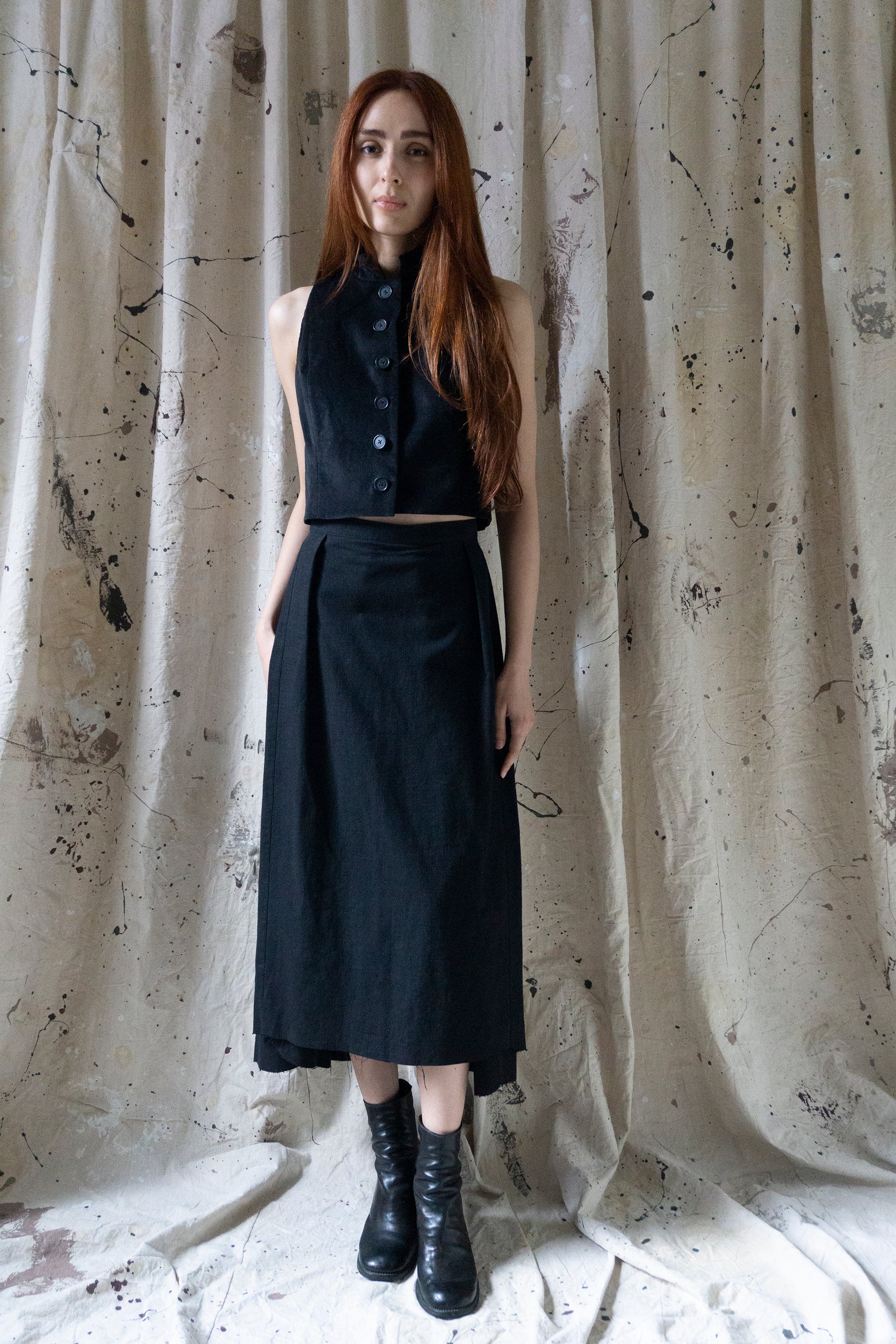 Ada Waistcoat - Black Velvet